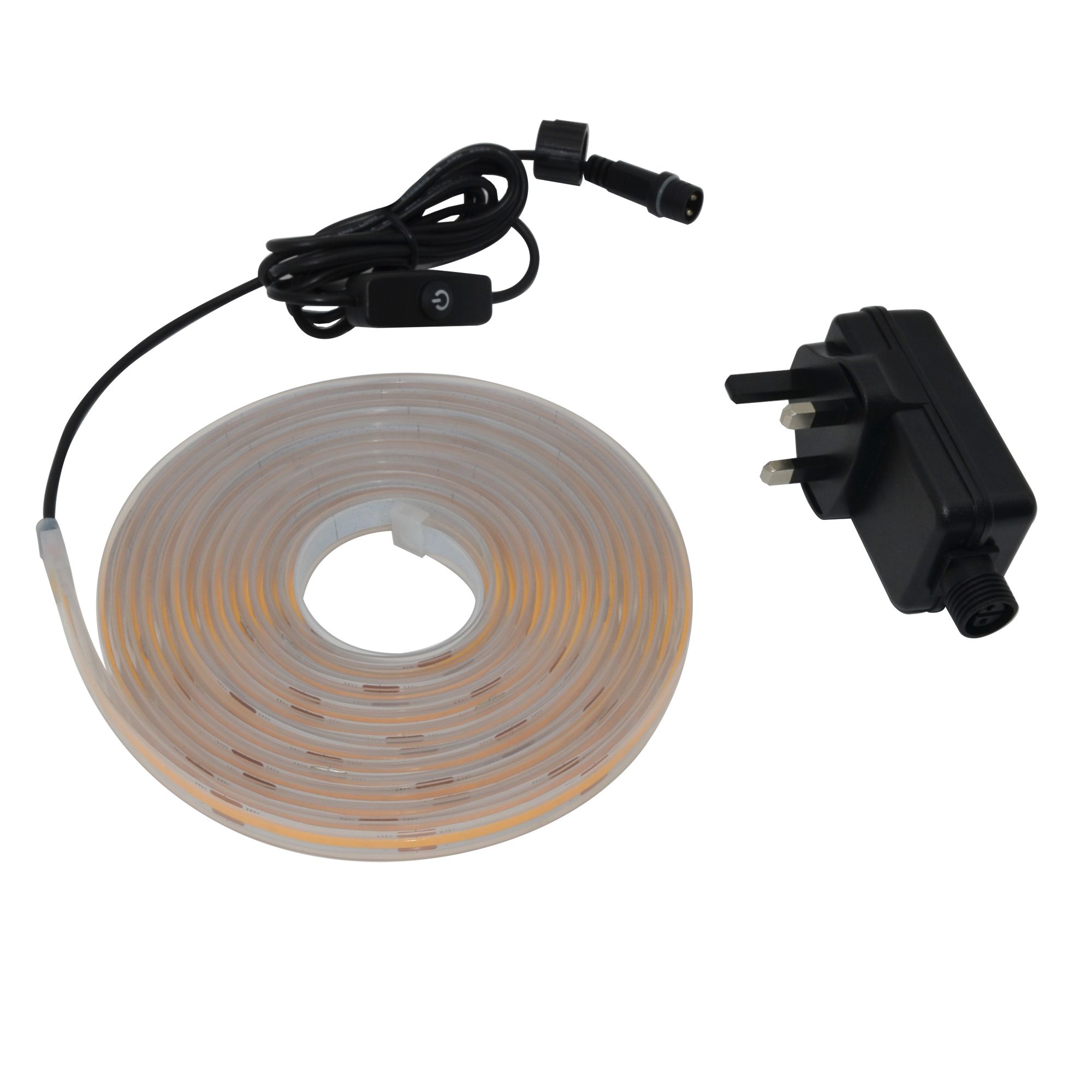 GoodHome Mains-powered (plug-in) LED Warm white Strip light IP65 2000lm (L)5m