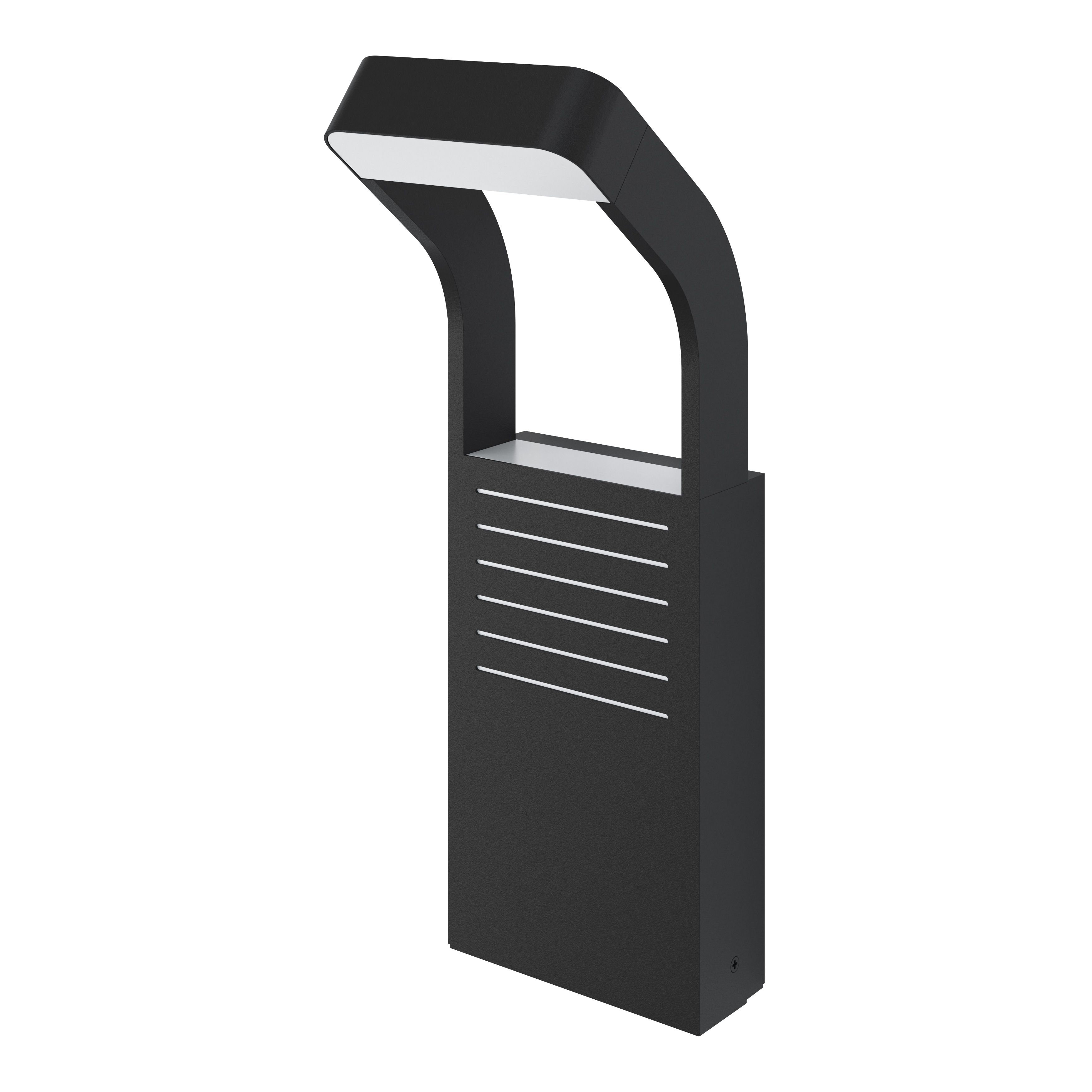 GoodHome Majorca Black Mains-powered 1 lamp Integrated LED Outdoor Post light (H)450mm