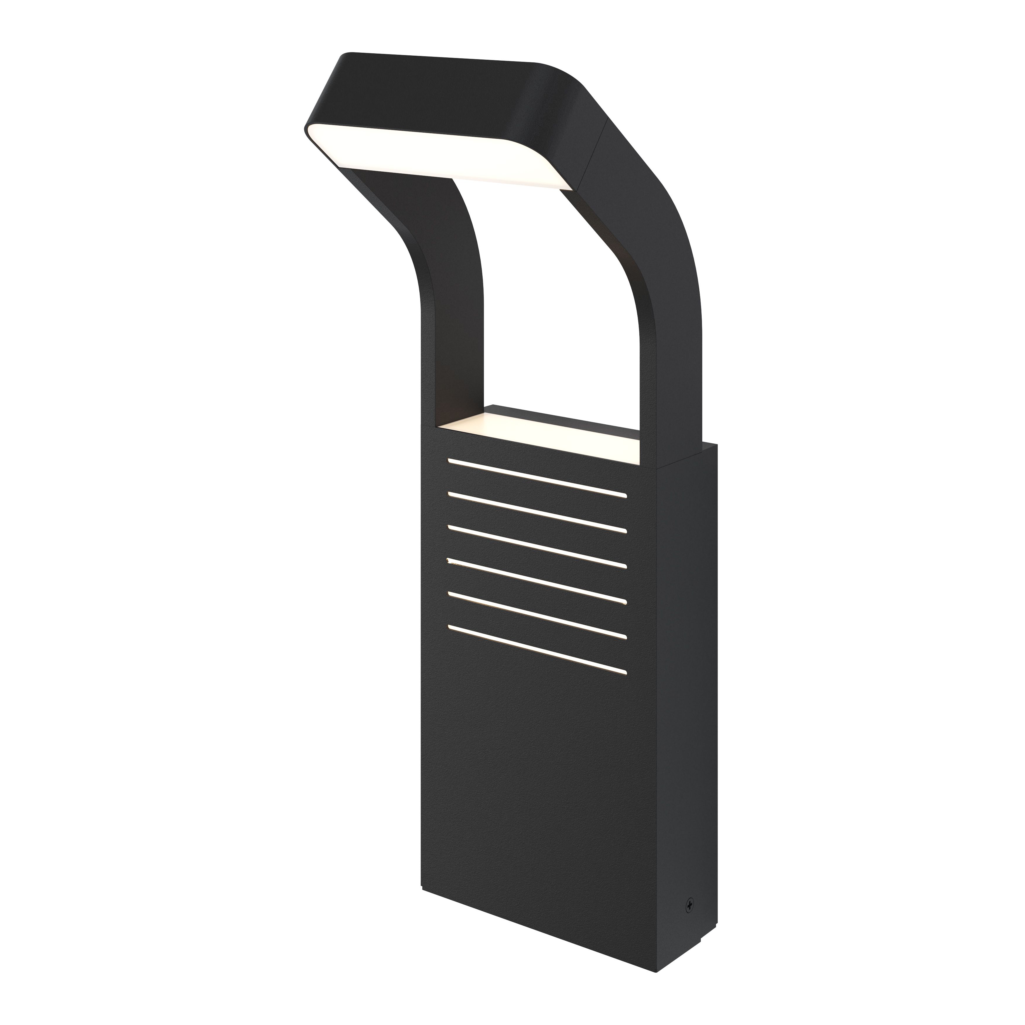 GoodHome Majorca Black Mains-powered 1 lamp Integrated LED Outdoor Post light (H)450mm
