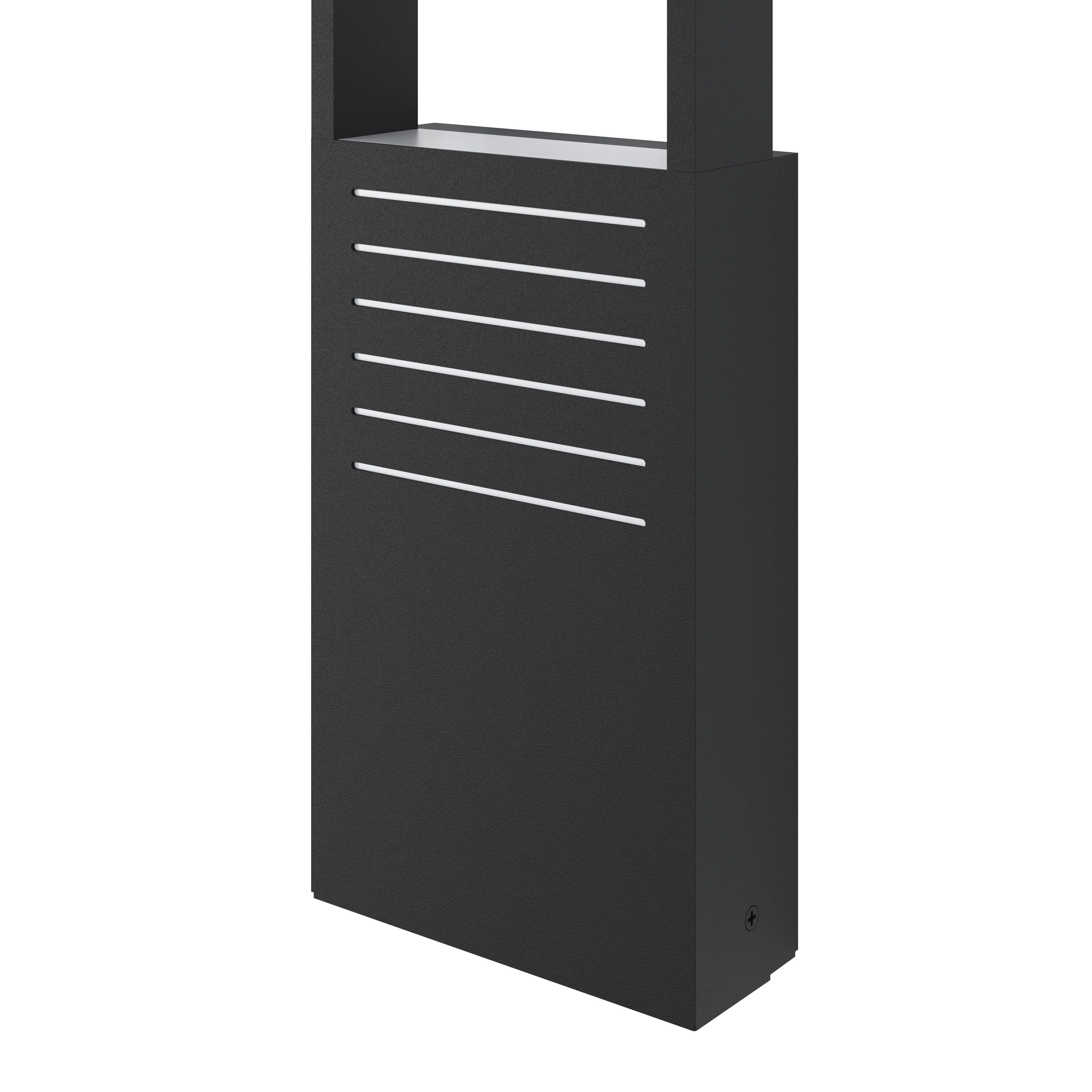 GoodHome Majorca Black Mains-powered 1 lamp Integrated LED Outdoor Post light (H)450mm