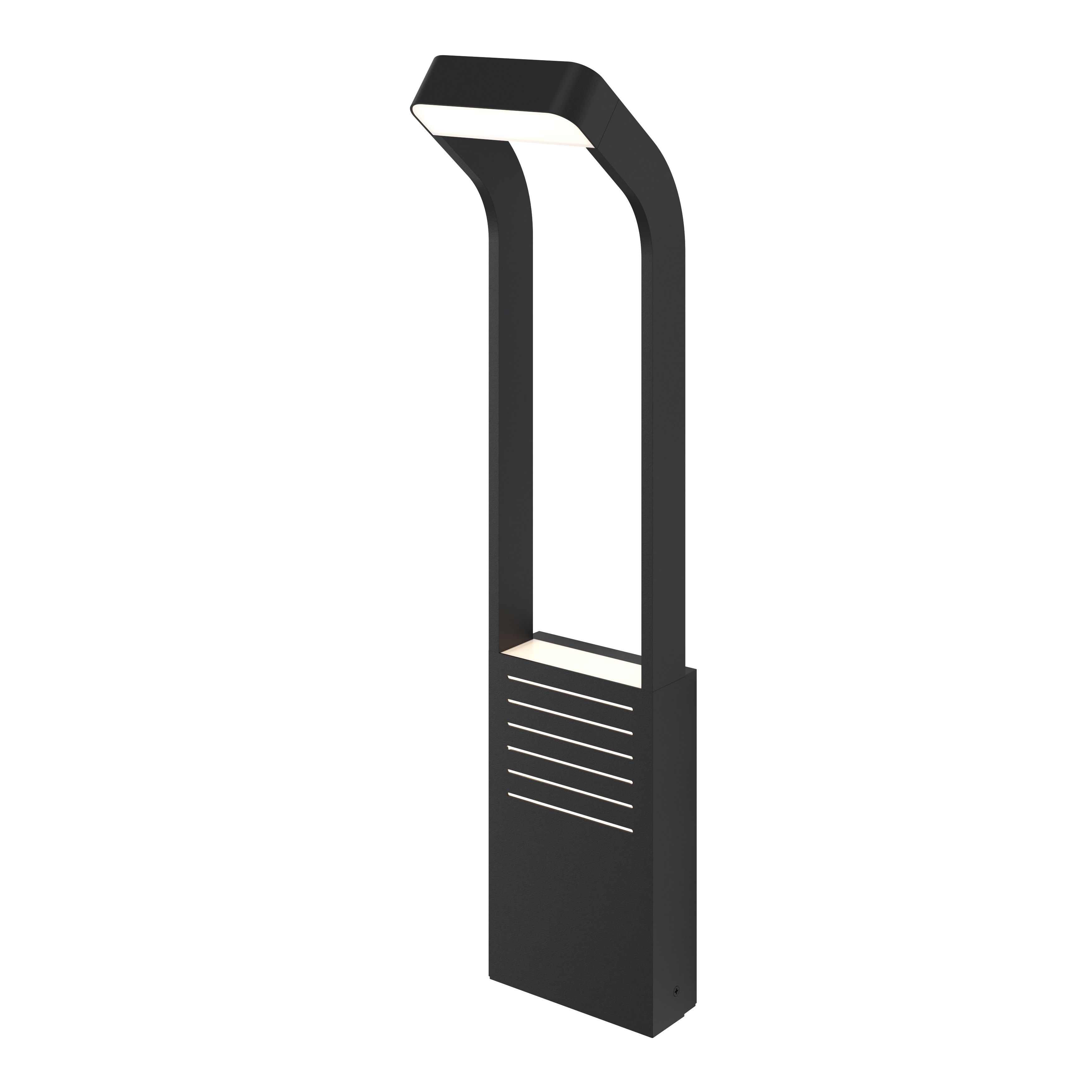 GoodHome Majorca Black Mains-powered 1 lamp Integrated LED Outdoor Post light (H)700mm