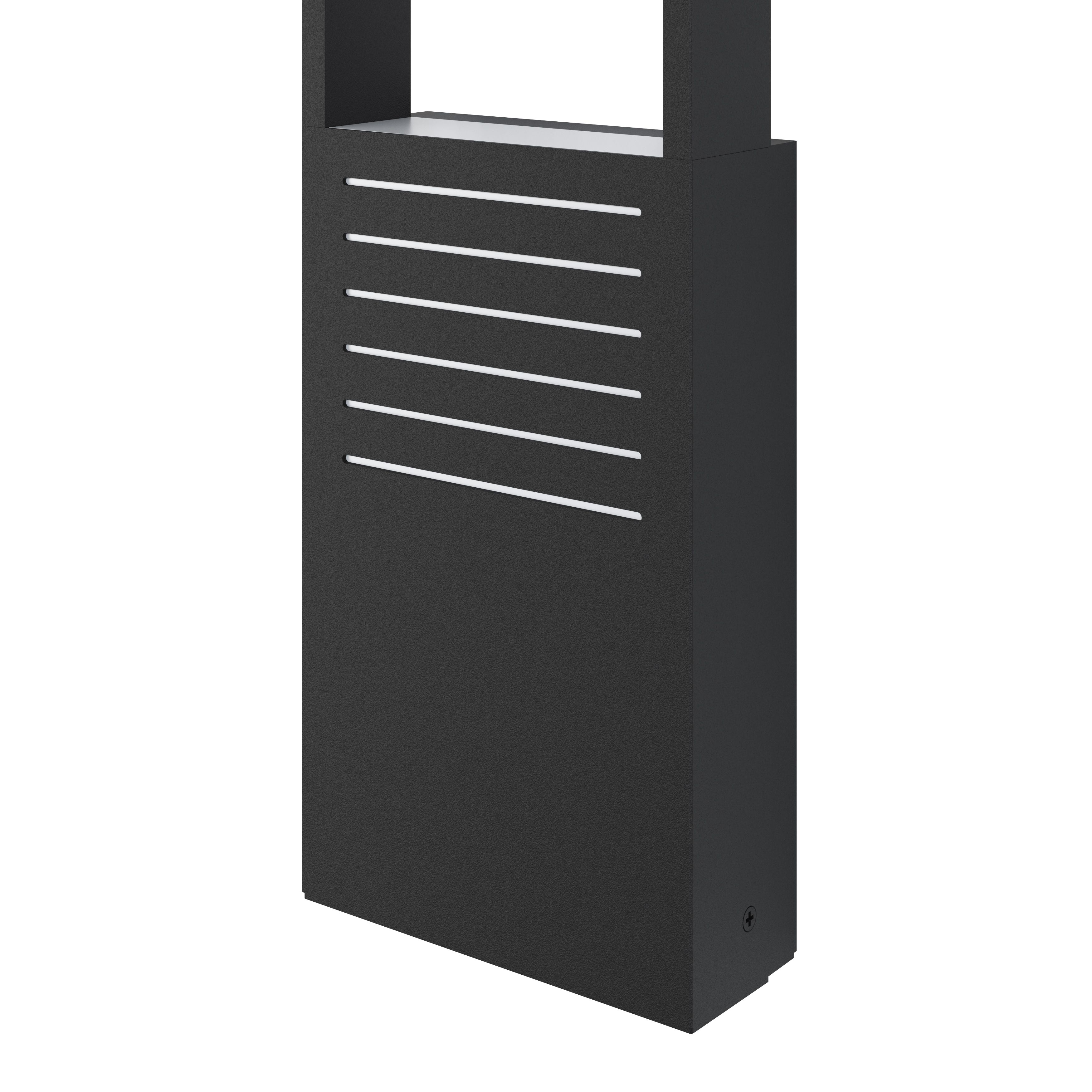 GoodHome Majorca Black Mains-powered 1 lamp Integrated LED Outdoor Post light (H)700mm