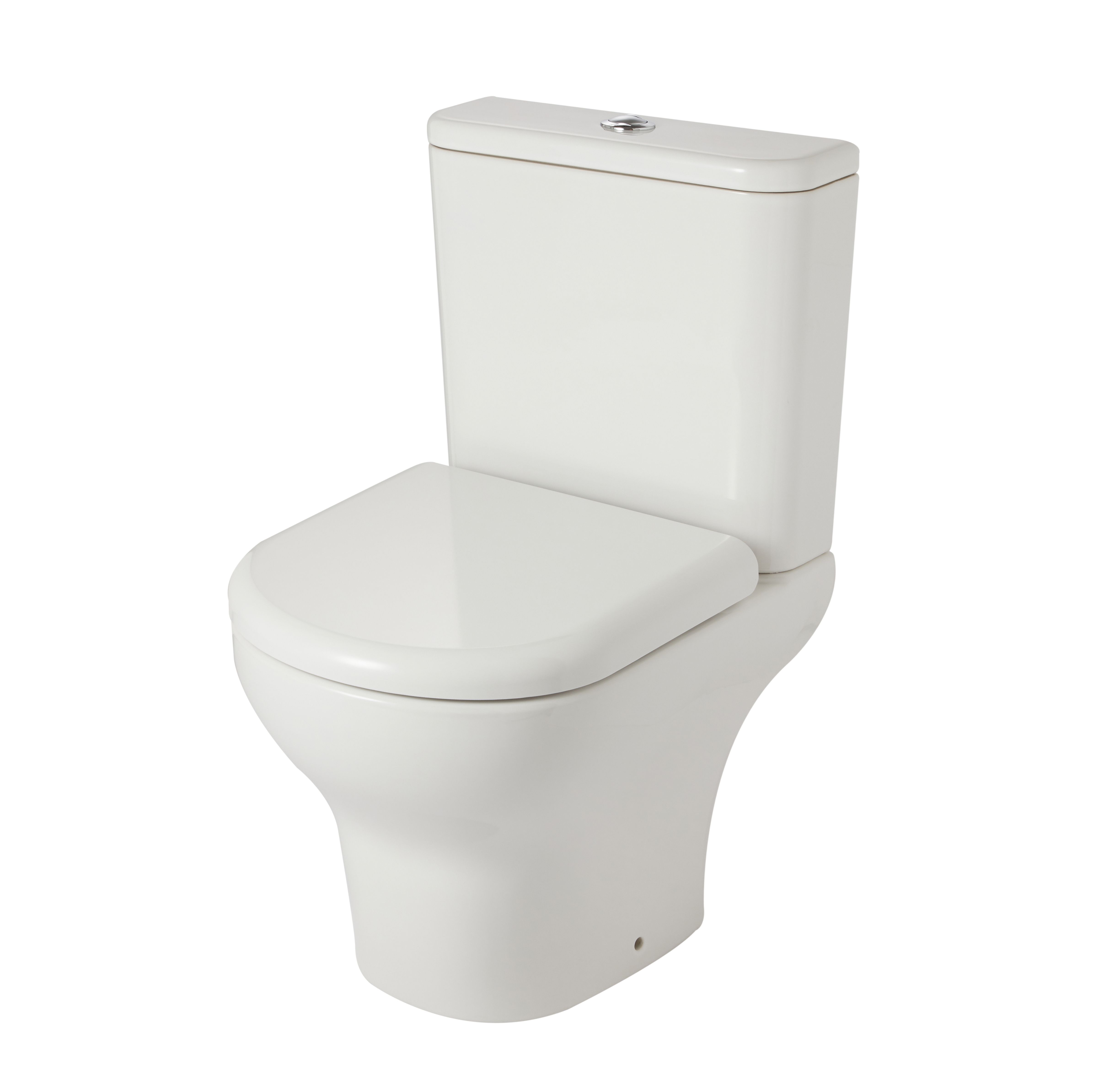 GoodHome Malo Close-coupled Rimless Standard Toilet set with Soft close