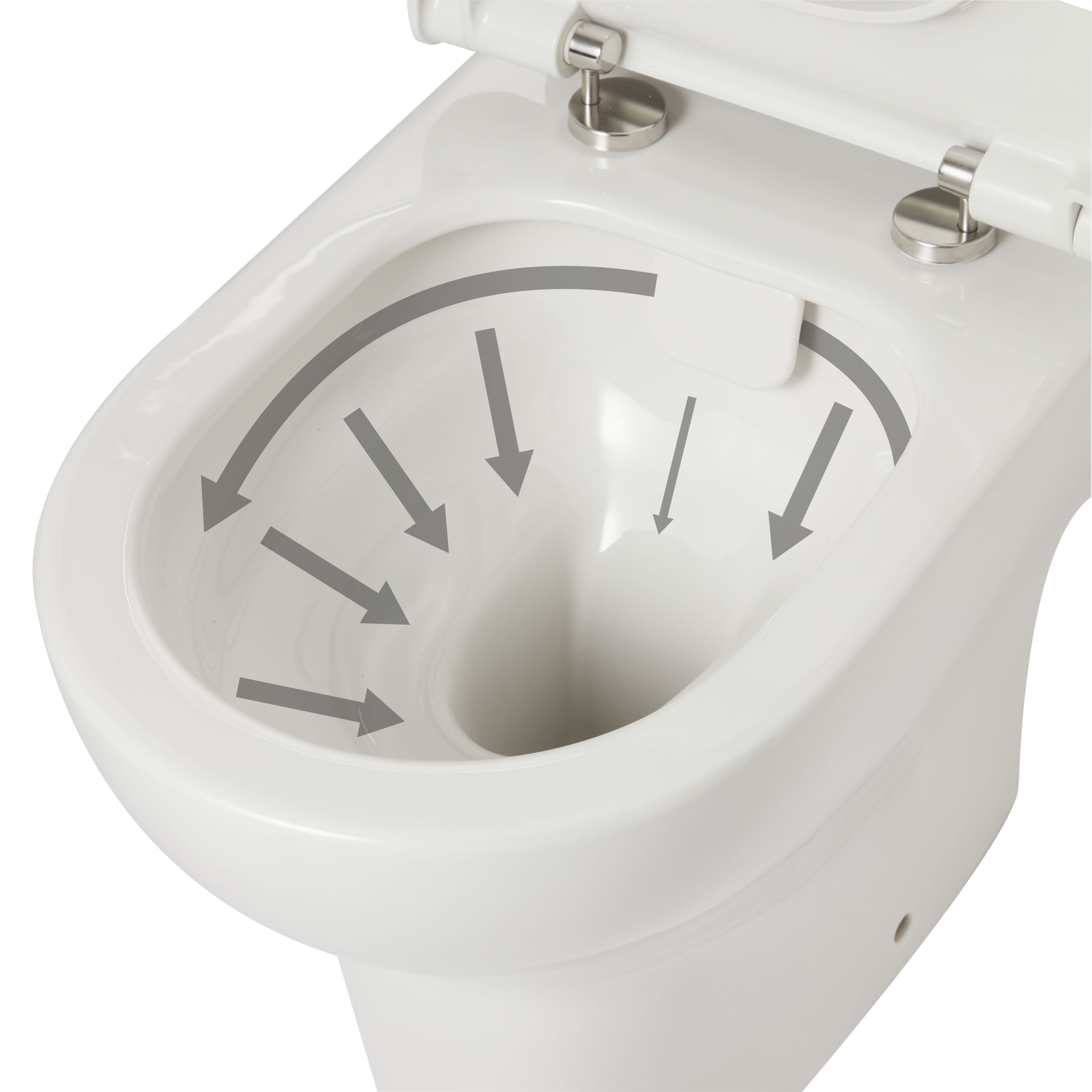 GoodHome Malo White Close-coupled Floor-mounted Toilet & full pedestal basin (W)380mm (H)830mm