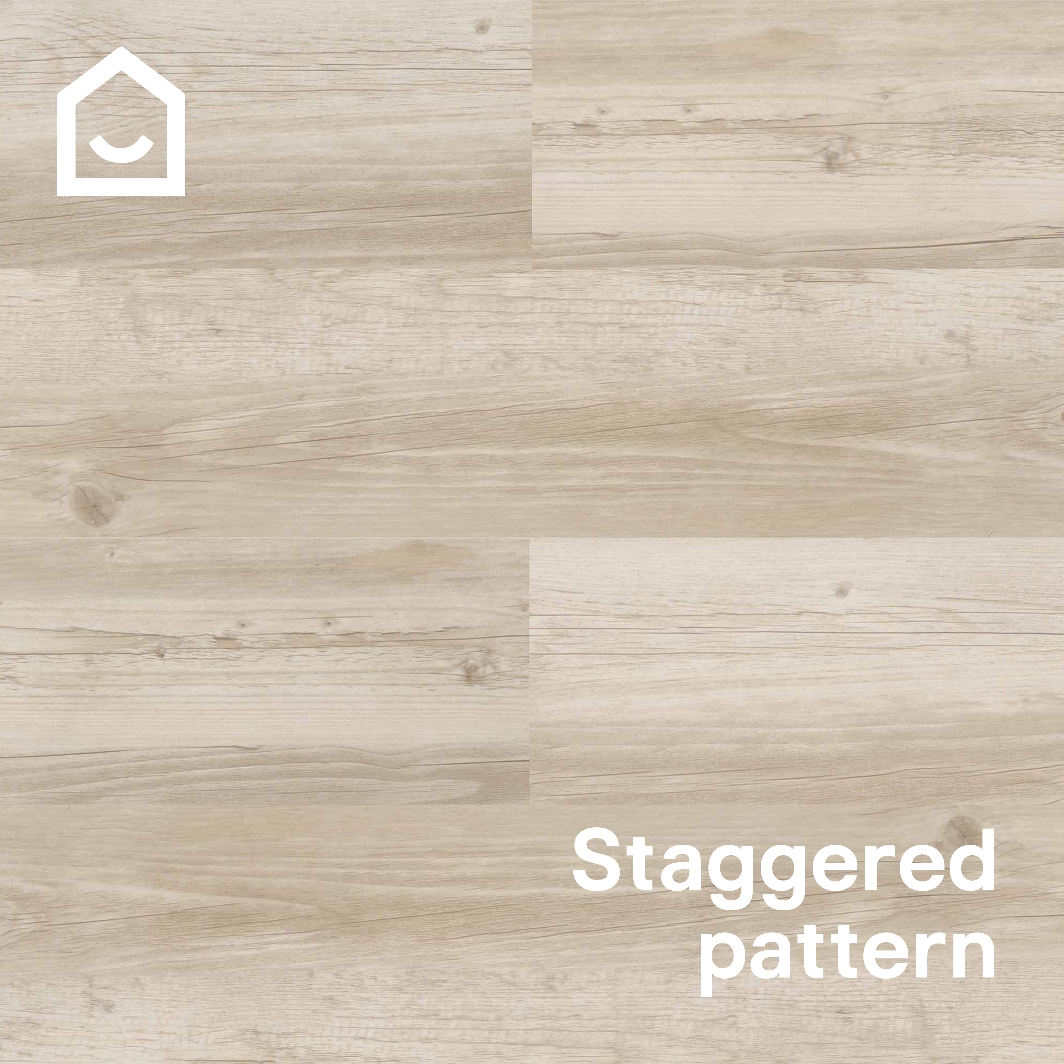 GoodHome Mambo Fancy White Distressed Wood effect Synchronised Click vinyl Planks, 2.17m²