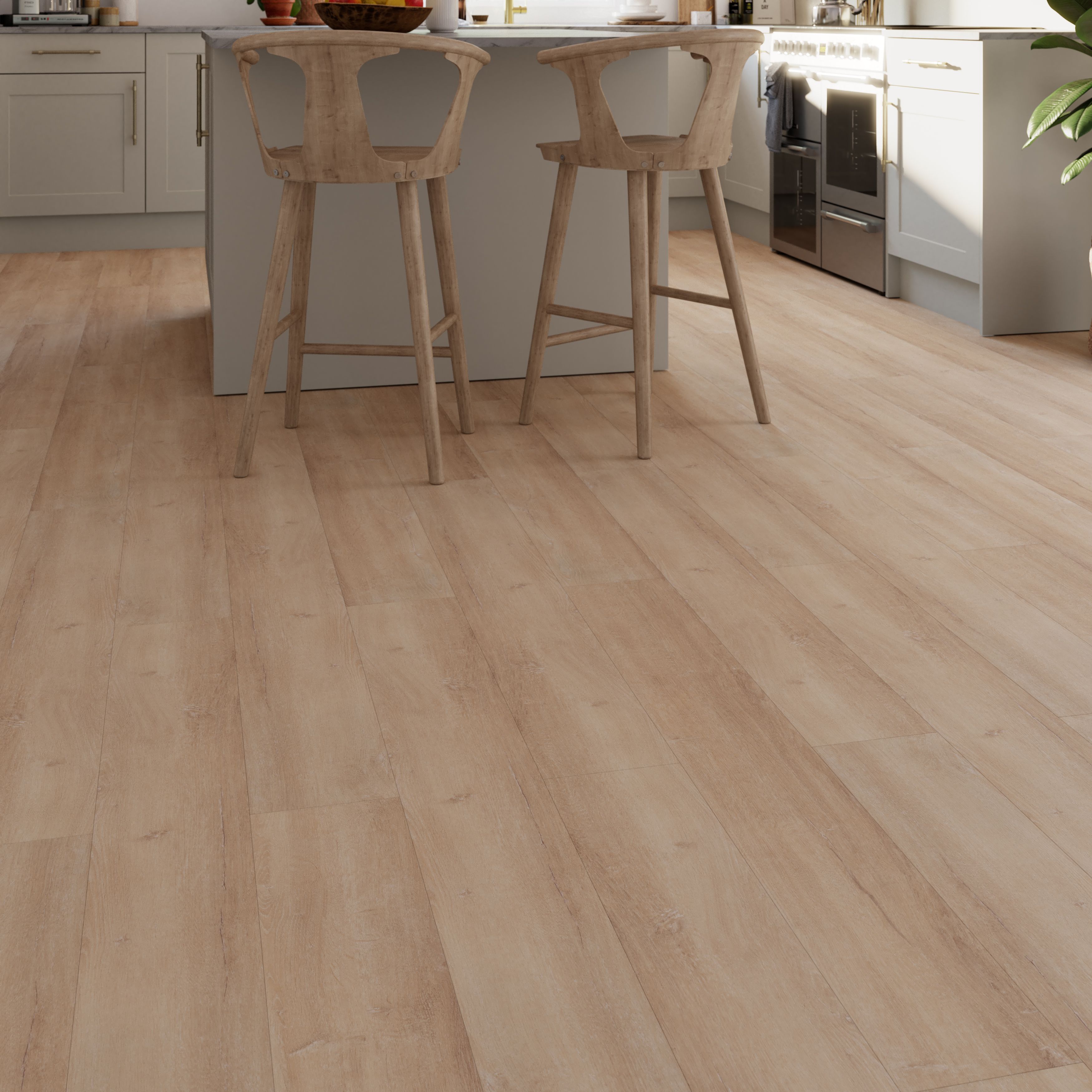 GoodHome Mambo Gladstone Rustic Natural Wood effect Synchronic Click vinyl Plank Sample