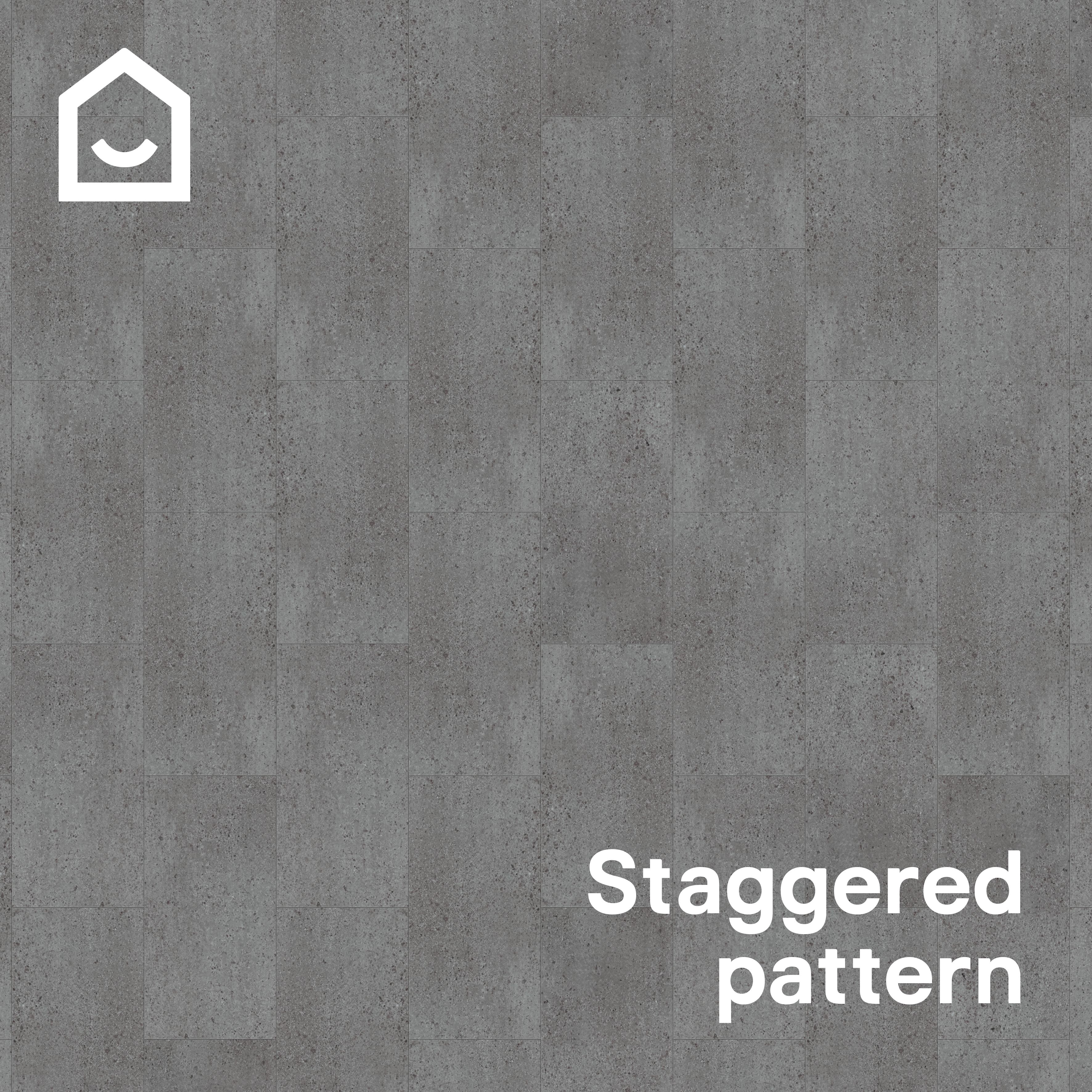 GoodHome Mambo Grey Granite Concrete effect Textured Click vinyl Tile, 2.23m²