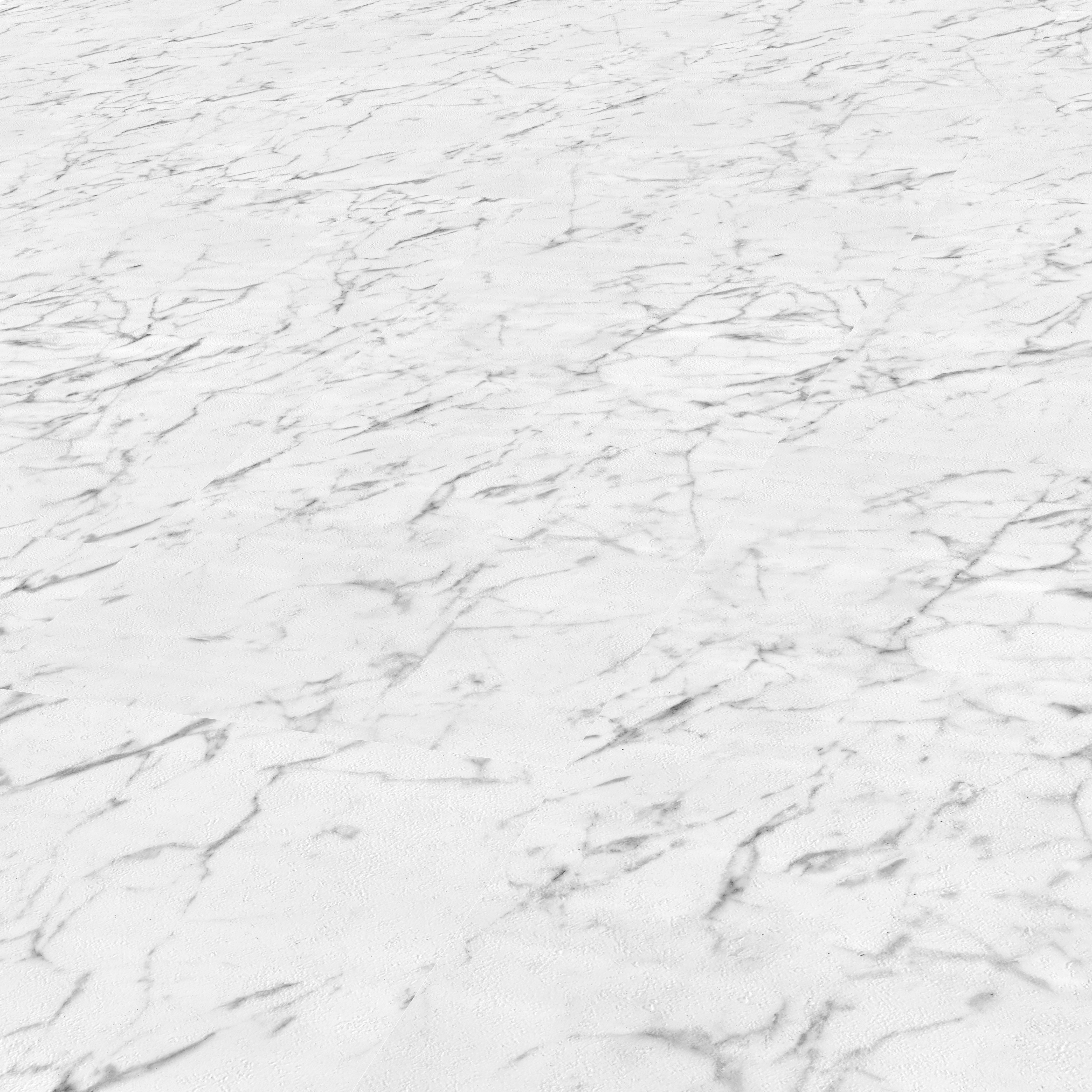 GoodHome Mambo White Natural Marble effect Textured Click vinyl Tile, 1.92m²