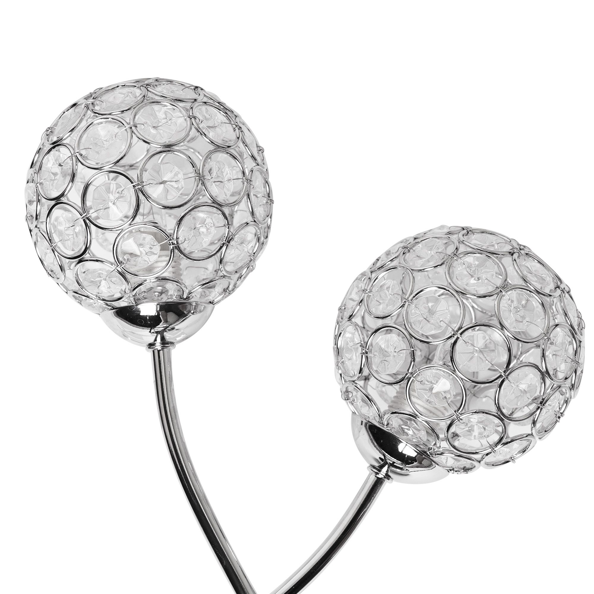 GoodHome Mantus Chrome effect Double Wall light