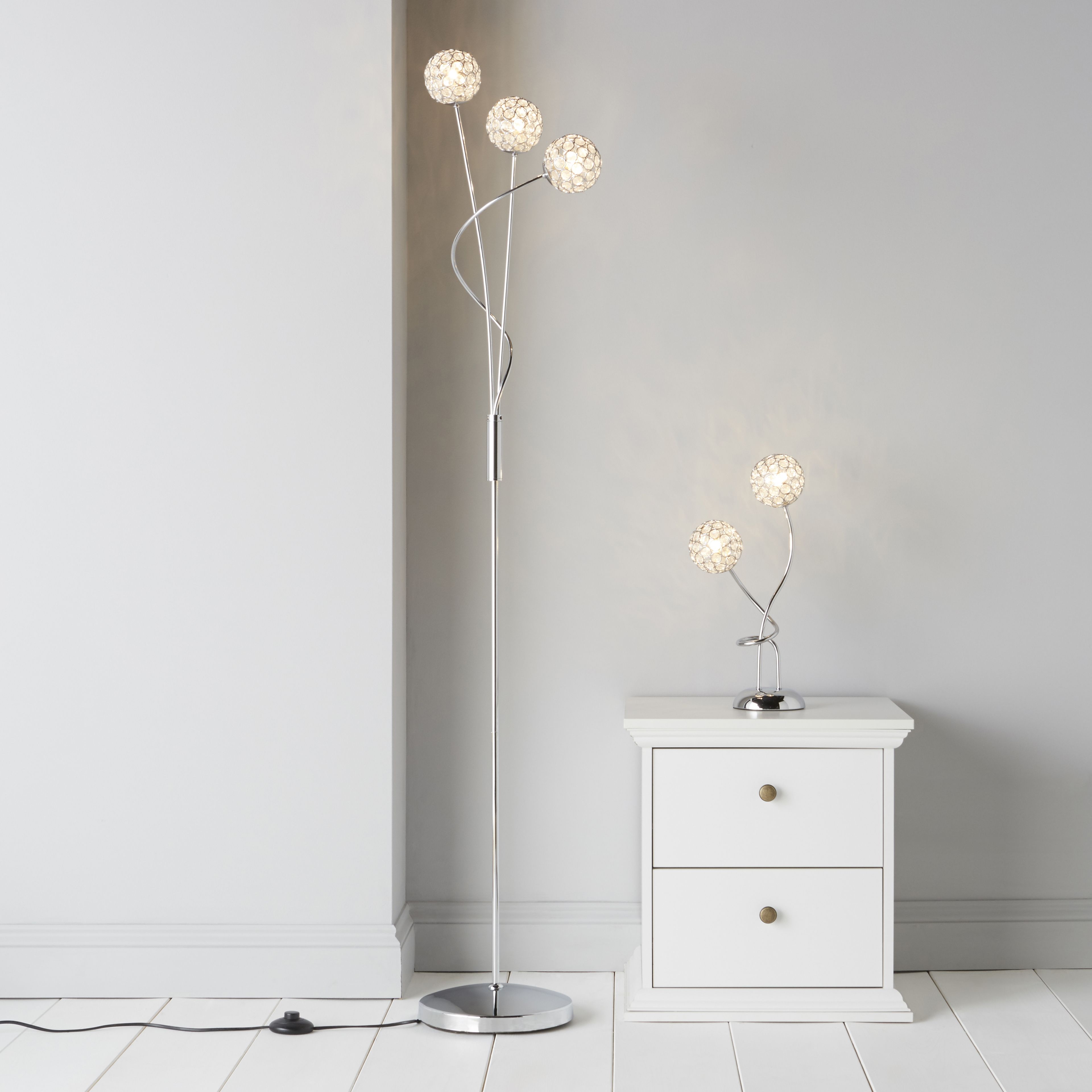 GoodHome Mantus Chrome effect Table light