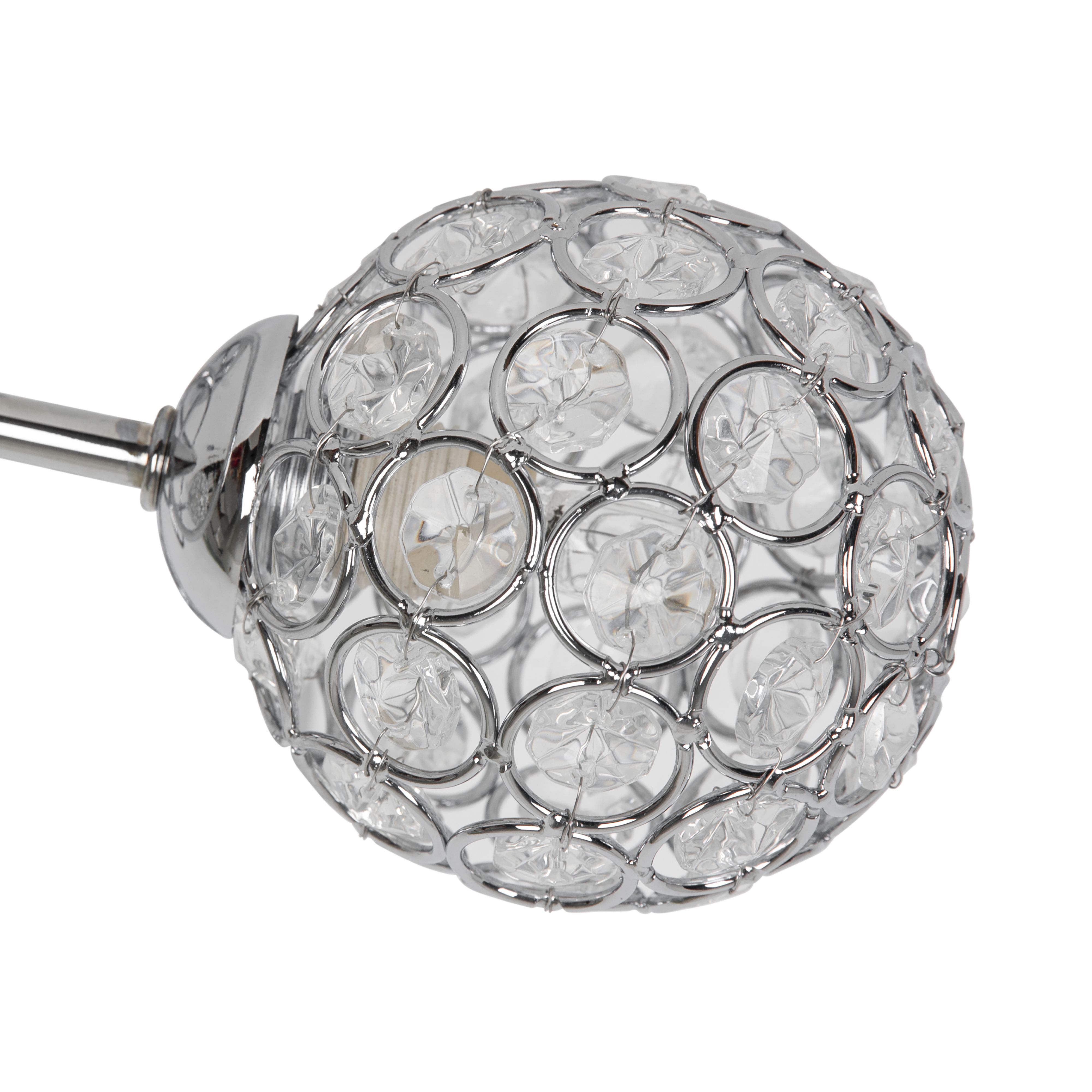 GoodHome Mantus Spiral Glass & metal Chrome effect 5 Lamp LED Ceiling light