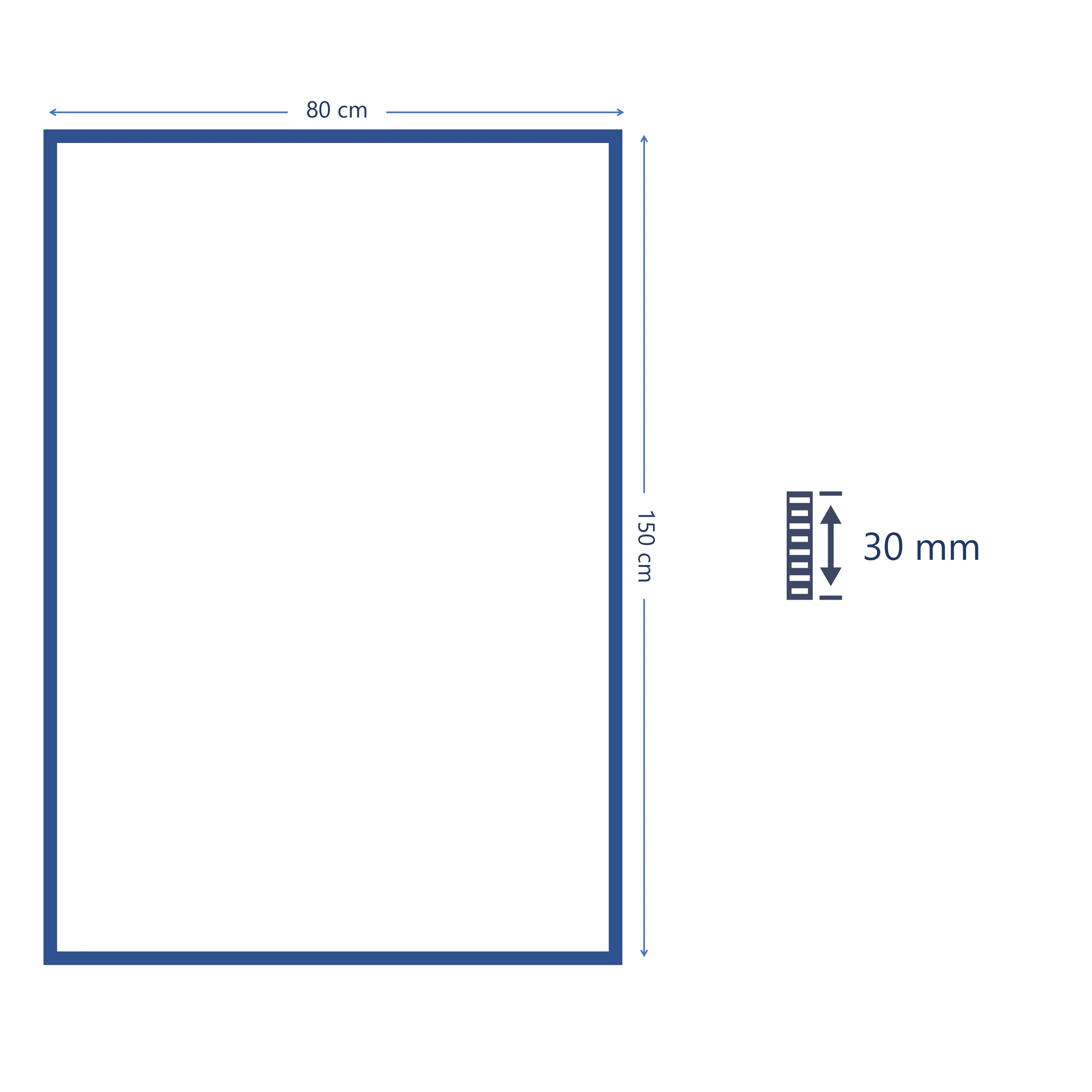 GoodHome Manzo Blue Rug 150cmx80cm