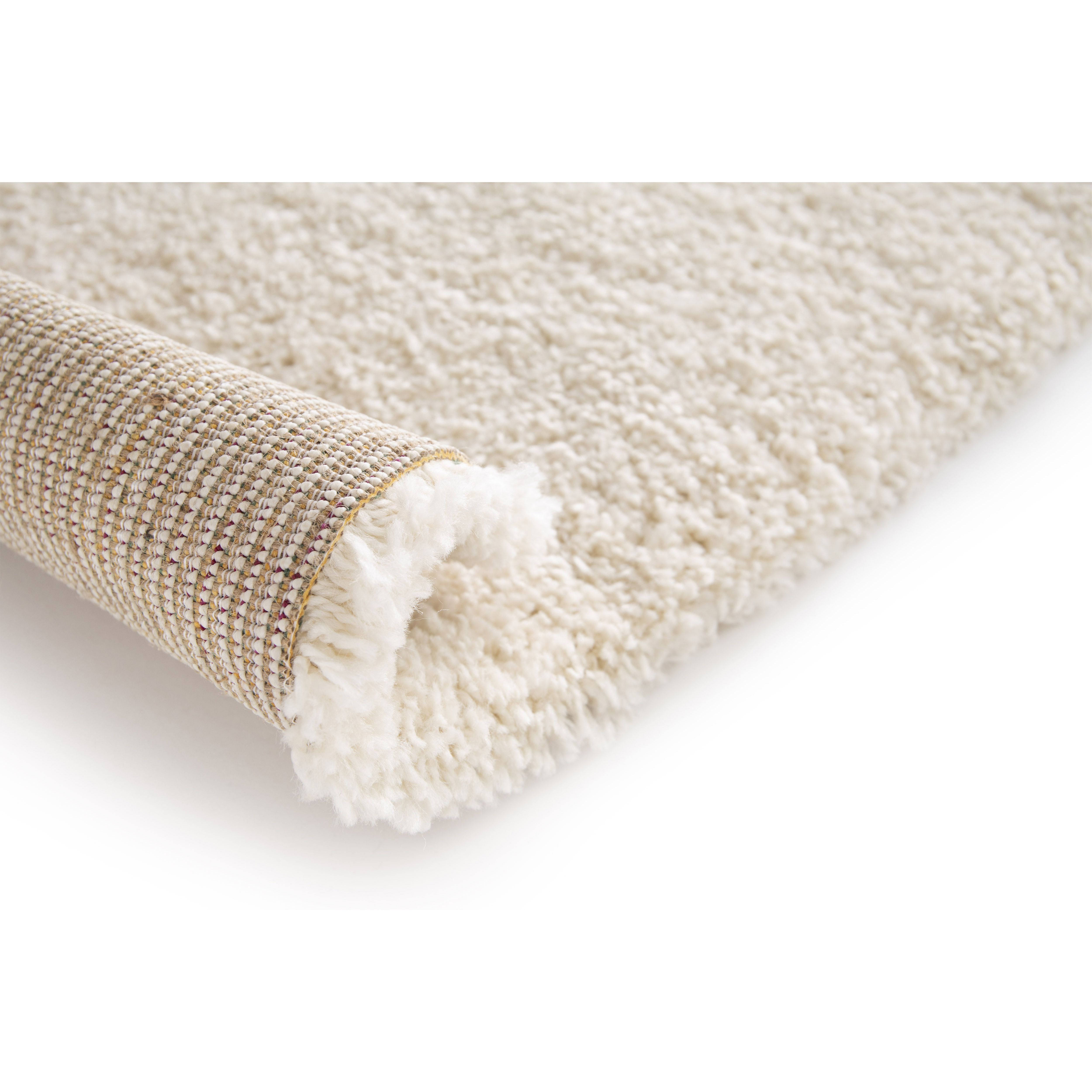 GoodHome Manzo Off white Rug 170cmx120cm