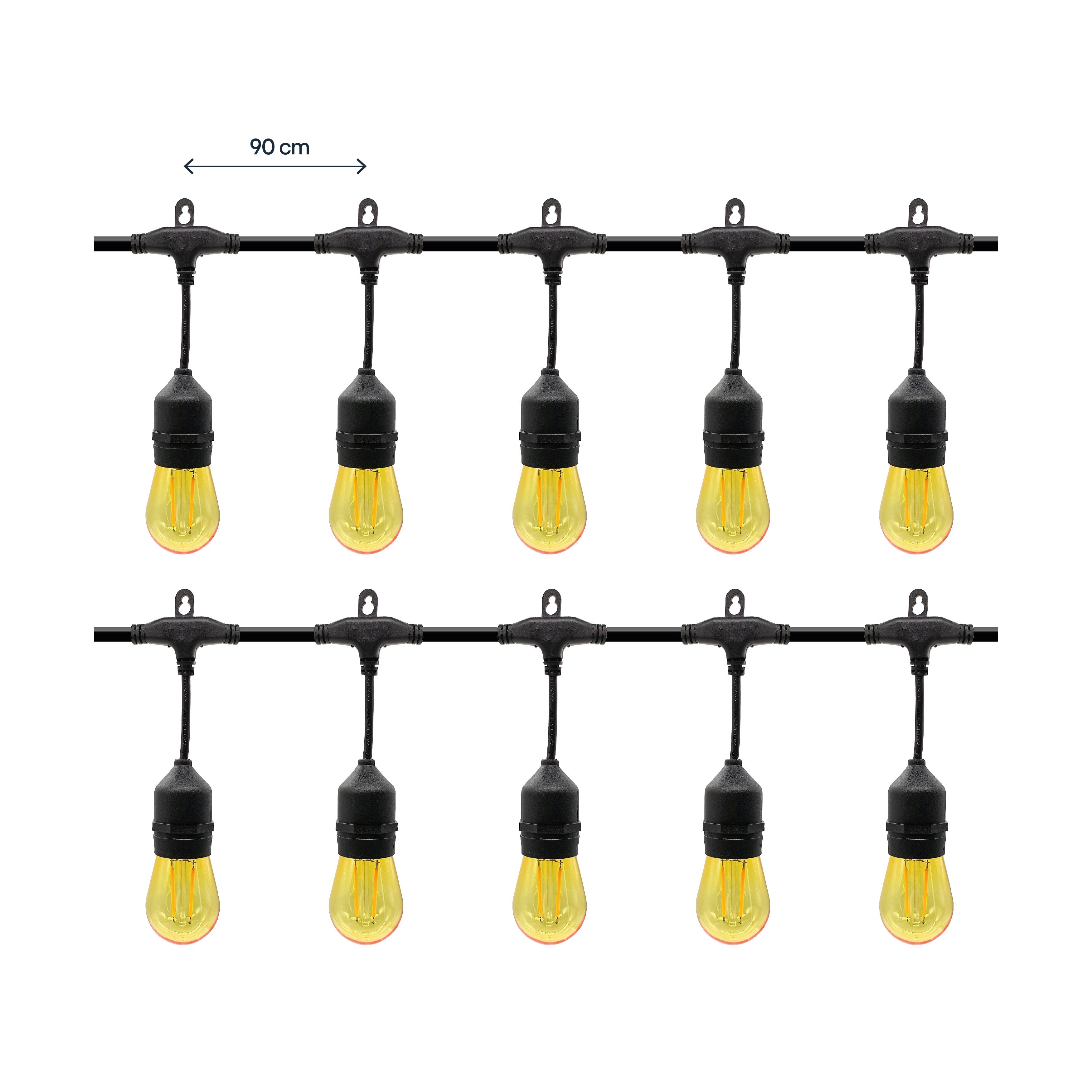 GoodHome Marazion Mains-powered (plug-in) Warm white 10 LED Indoor & outdoor String lights
