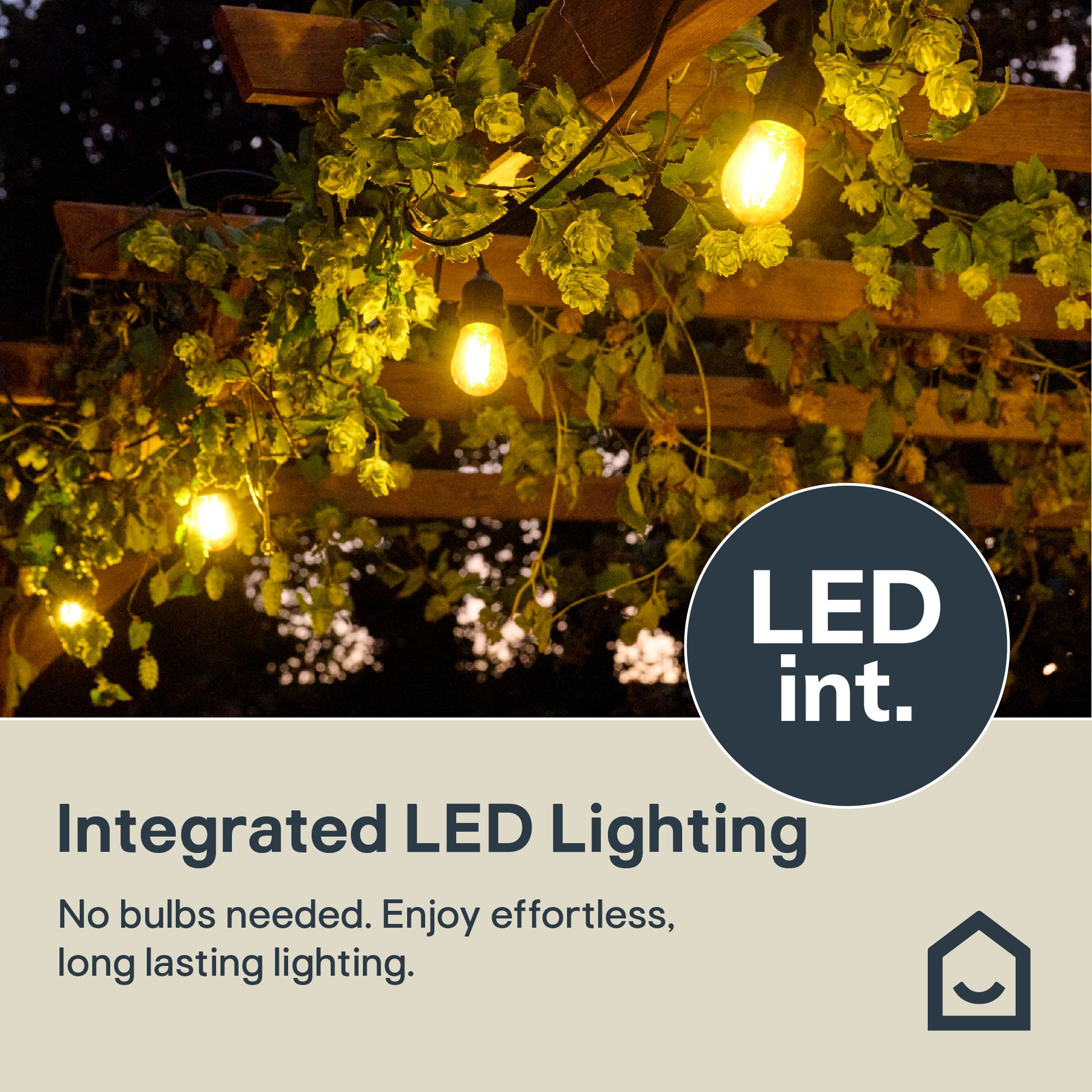 GoodHome Marazion Mains-powered (plug-in) Warm white 10 LED Indoor & outdoor String lights