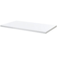 GoodHome Marloes Gloss White Chipboard Bathroom Worktop (T) 2.8cm x (L) 120cm x (W) 120cm