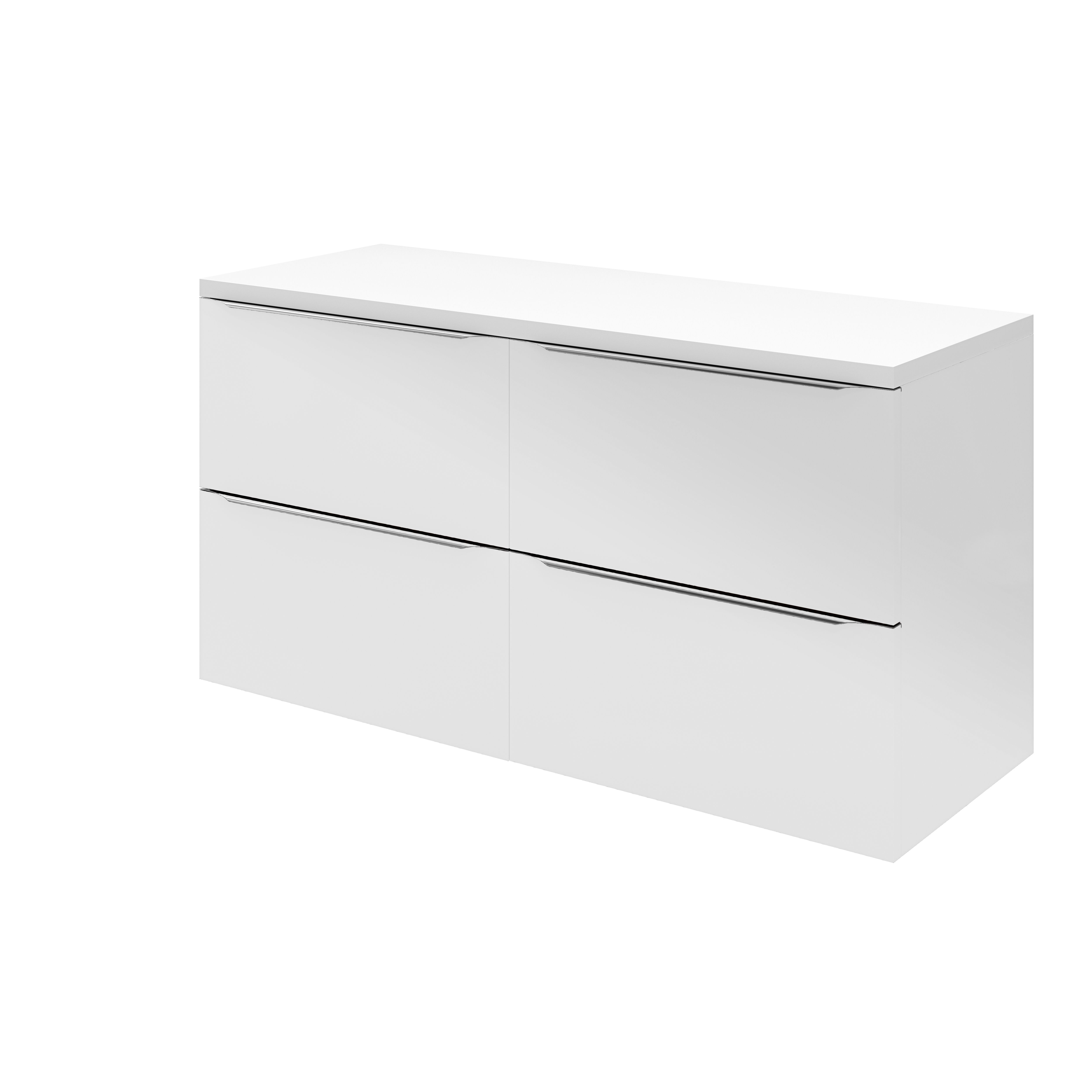GoodHome Marloes Gloss White Chipboard Worktop (T) 2.8cm x (L) 120cm x (W) 45.2cm