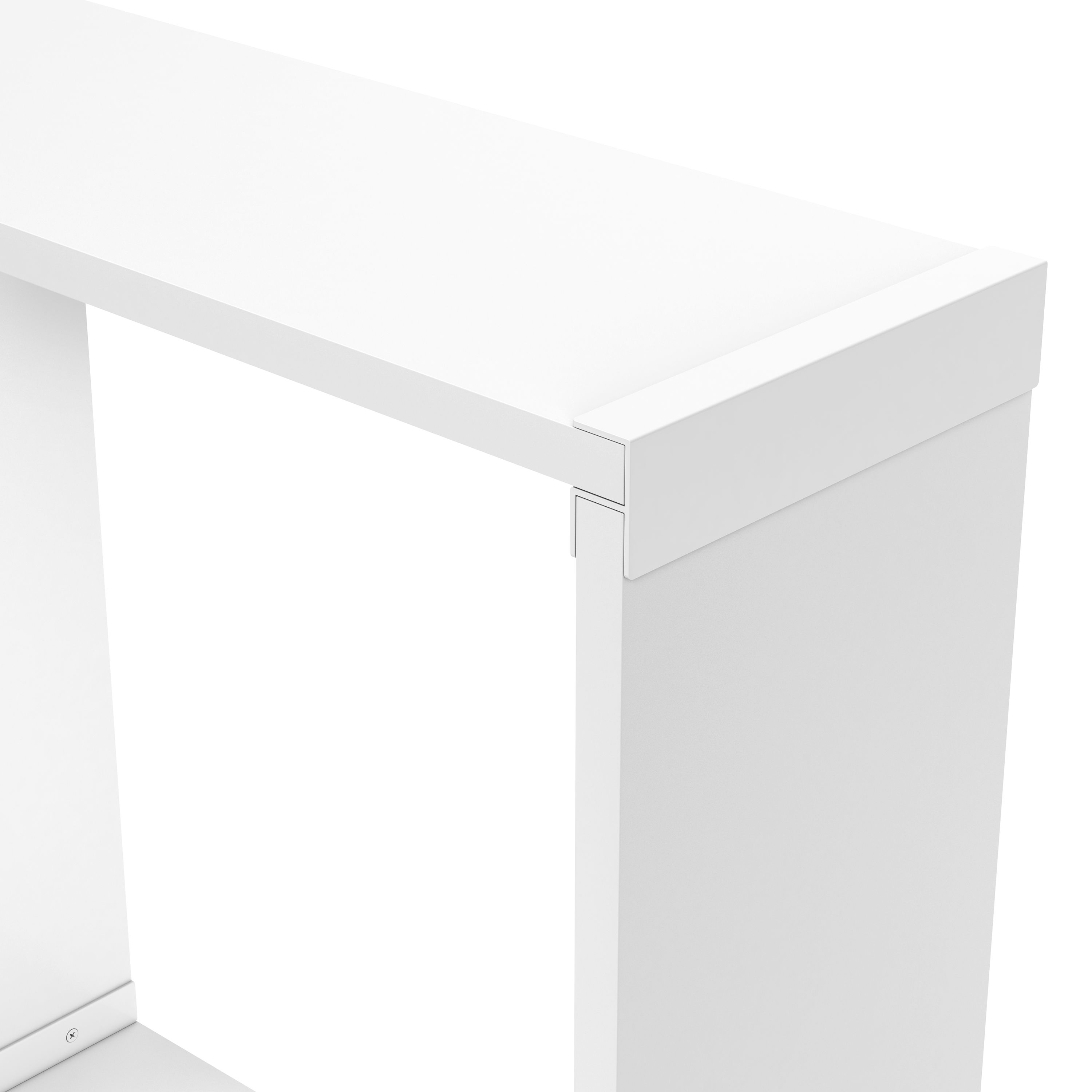 GoodHome Marlow White Screw-in Corner bracket (L)200mm, Pack of 2
