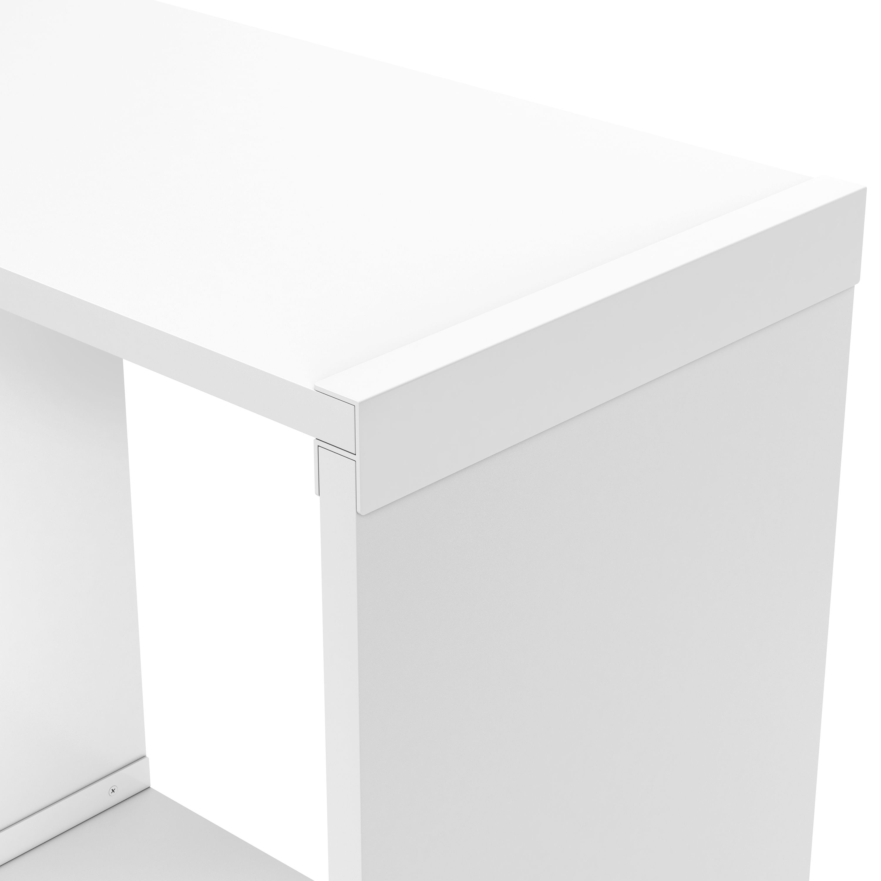 GoodHome Marlow White Screw-in Corner bracket (L)300mm, Pack of 2