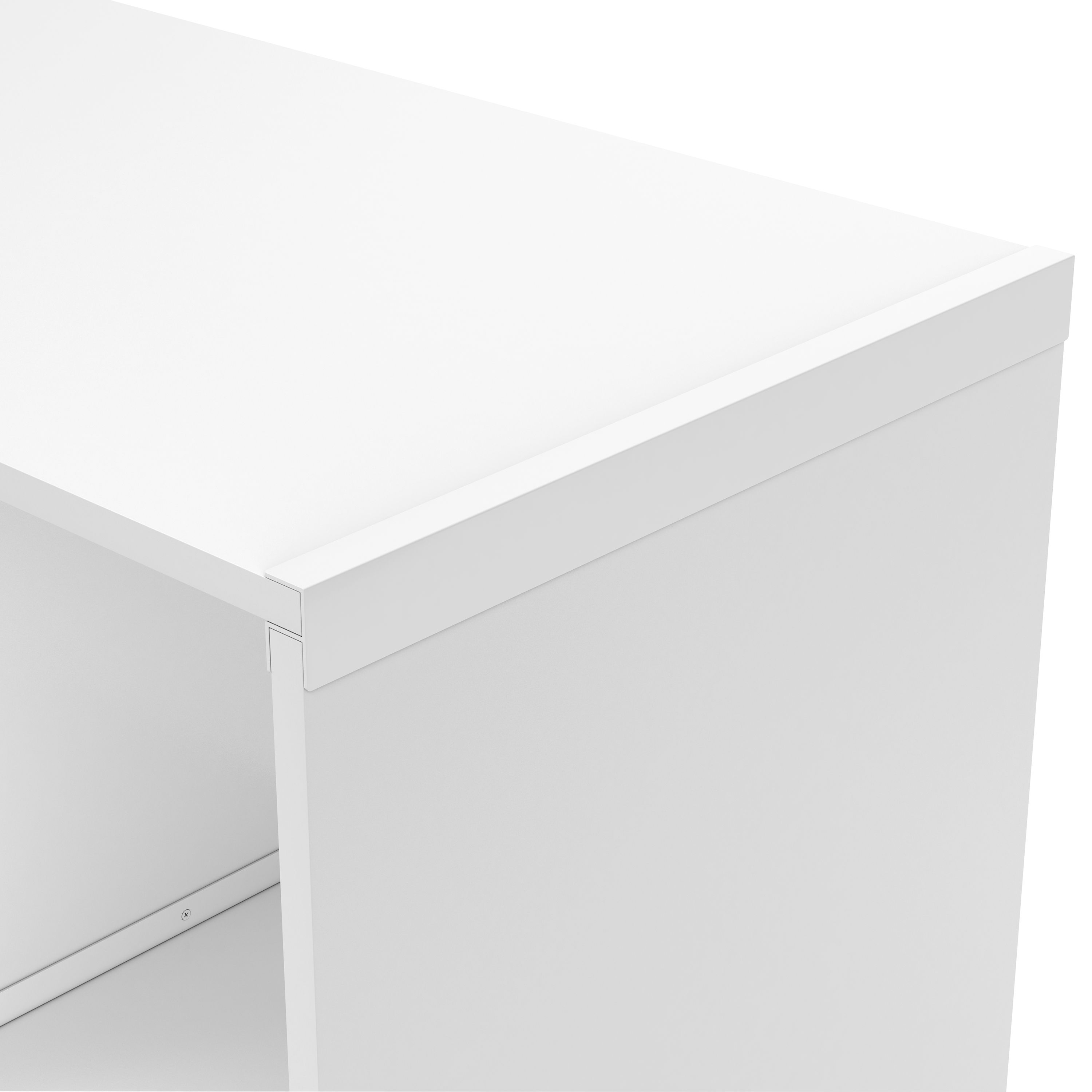 GoodHome Marlow White Screw-in Corner bracket (L)500mm, Pack of 2