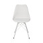 GoodHome Marula White Chair (H)840mm (W)480mm (D)530mm