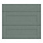 GoodHome Matt Green Painted Wood Effect Shaker Drawer front (W)800mm, Pack of 3