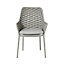 GoodHome Mayotte Grey Metal Dining Chair