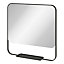 GoodHome Maza Matt Black Square Wall-mounted Bathroom Mirror (H)60.5cm (W)60.5cm