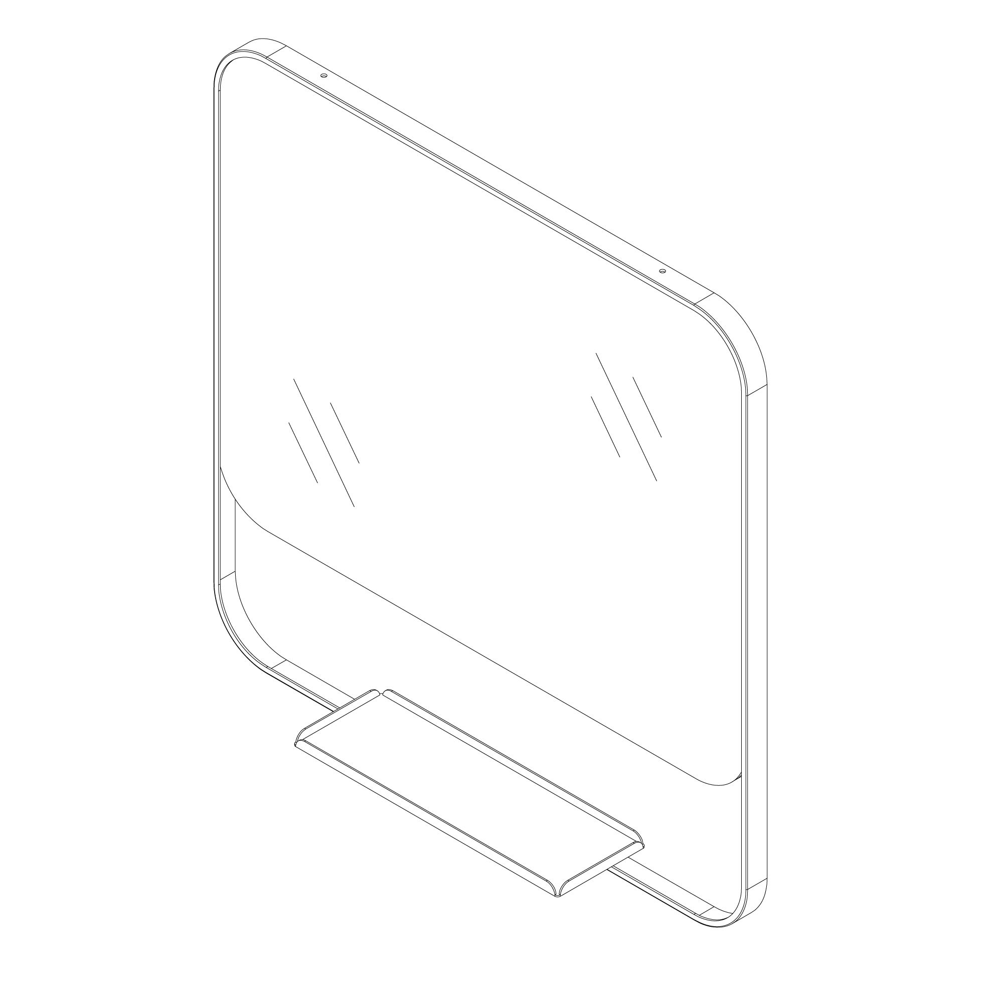 GoodHome Maza Matt Black Square Wall-mounted Bathroom Mirror (H)60.5cm (W)60.5cm