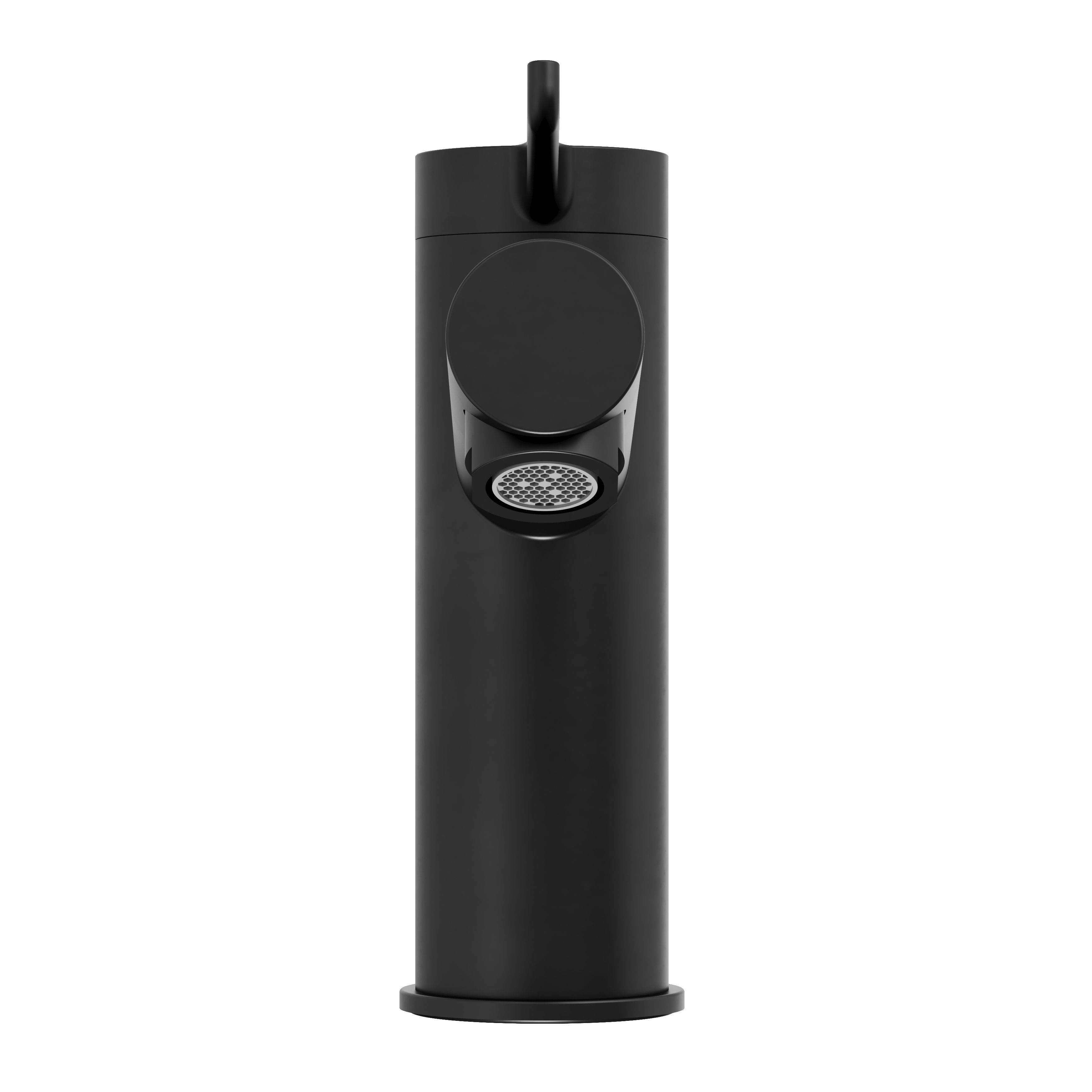GoodHome Maza Medium Matt Black Round Basin Mixer Tap