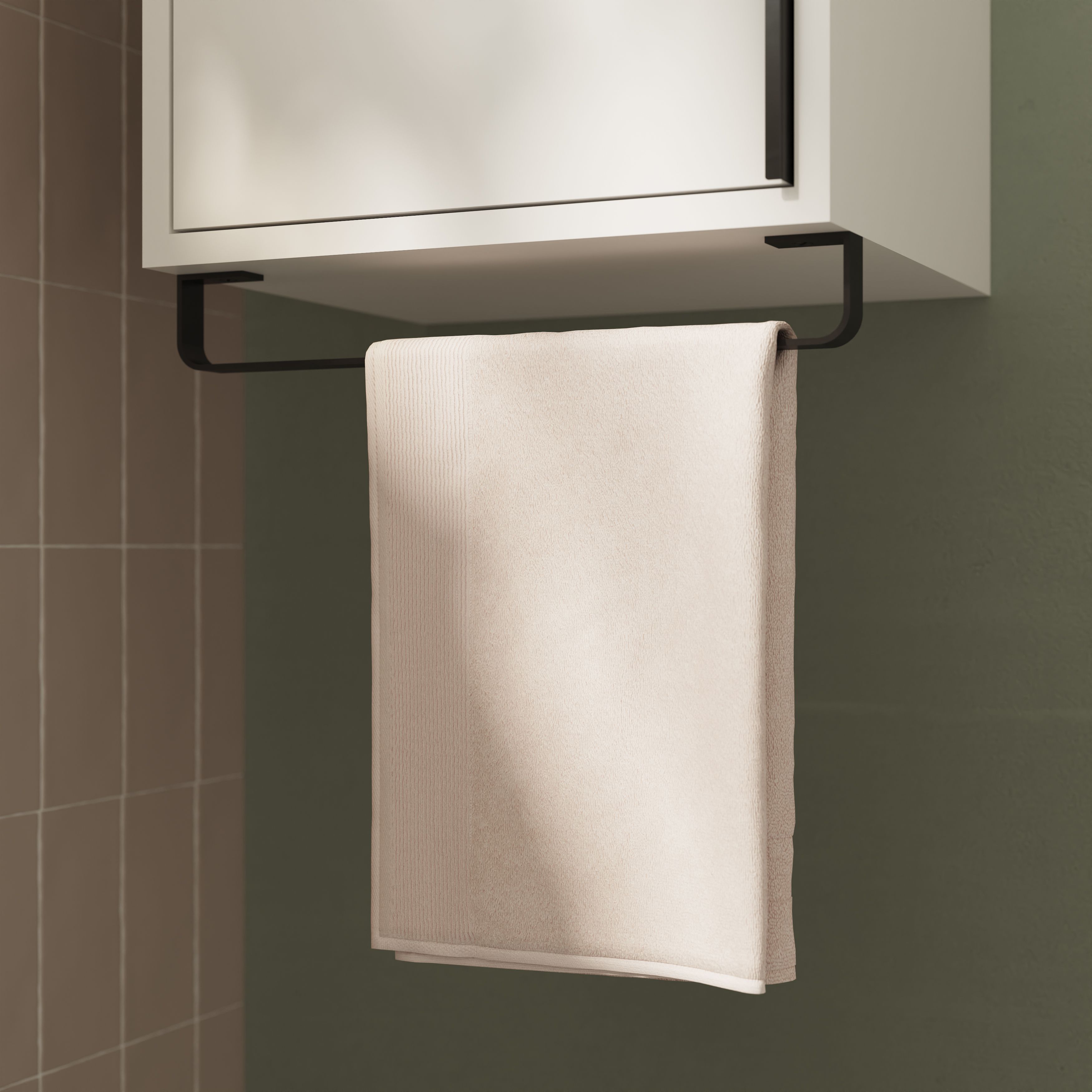 GoodHome Maza Slimline Matt White Single Bathroom Column cabinet (H)115cm (W)36cm