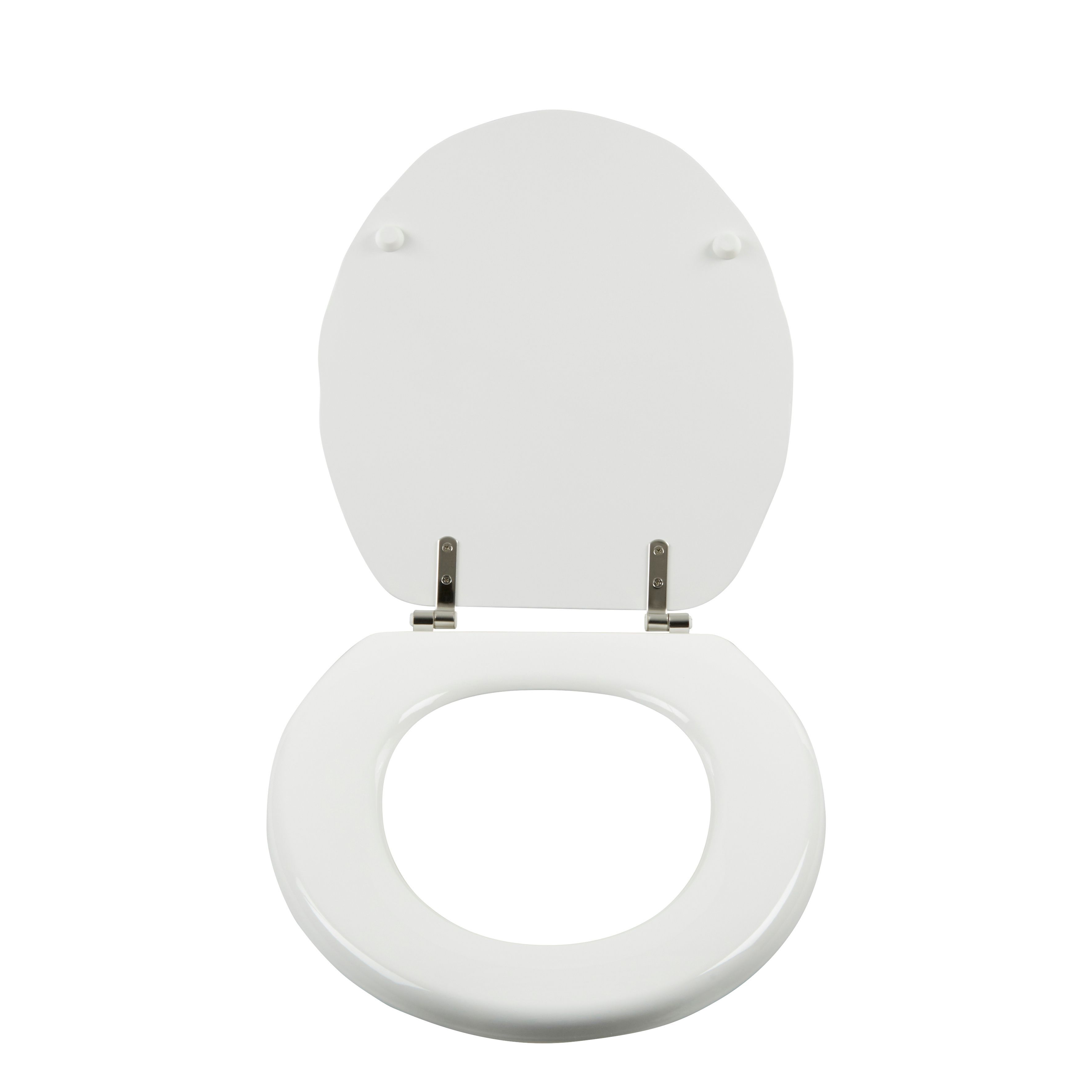 GoodHome Mendra Shell White Standard close Toilet seat