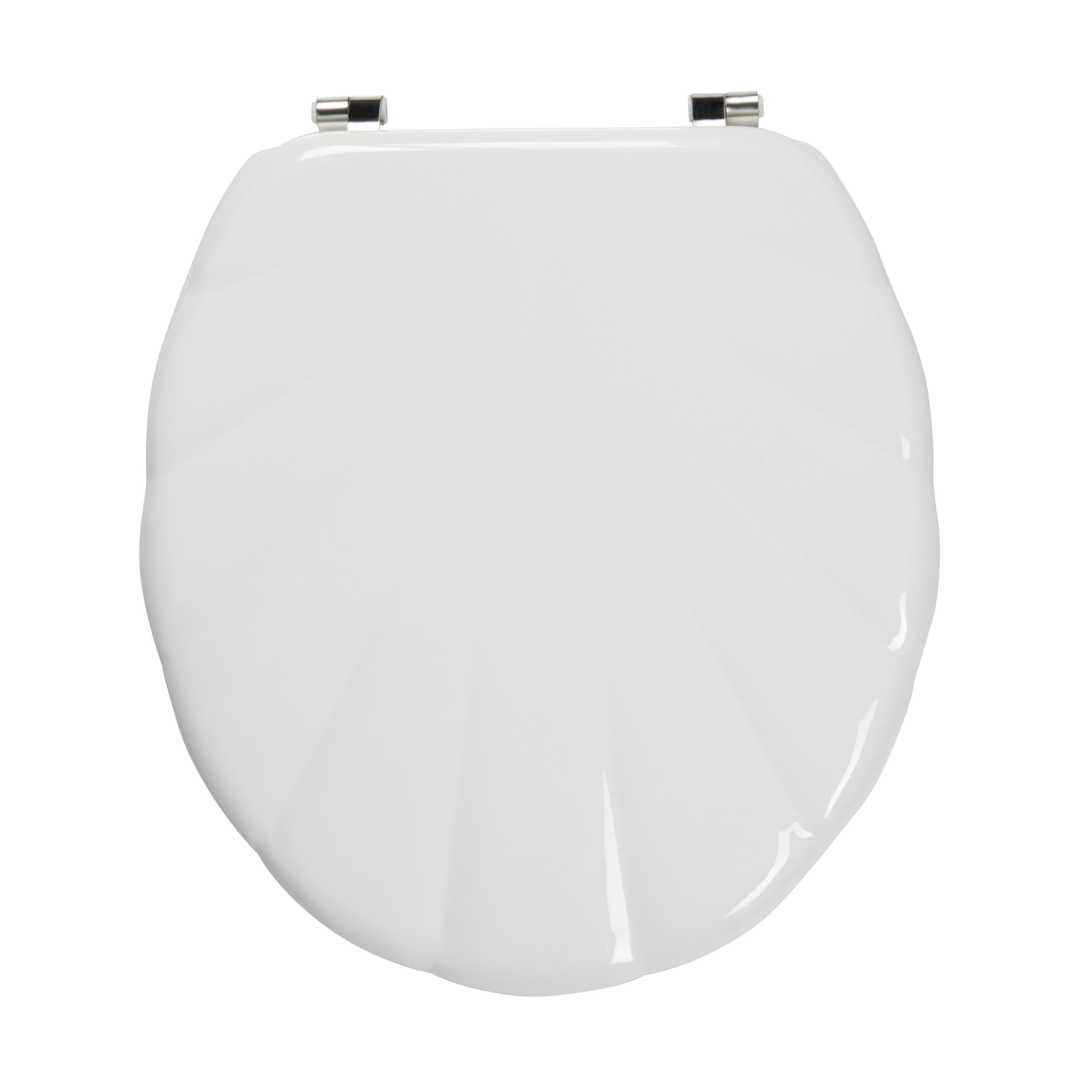 GoodHome Mendra Shell White Standard close Toilet seat