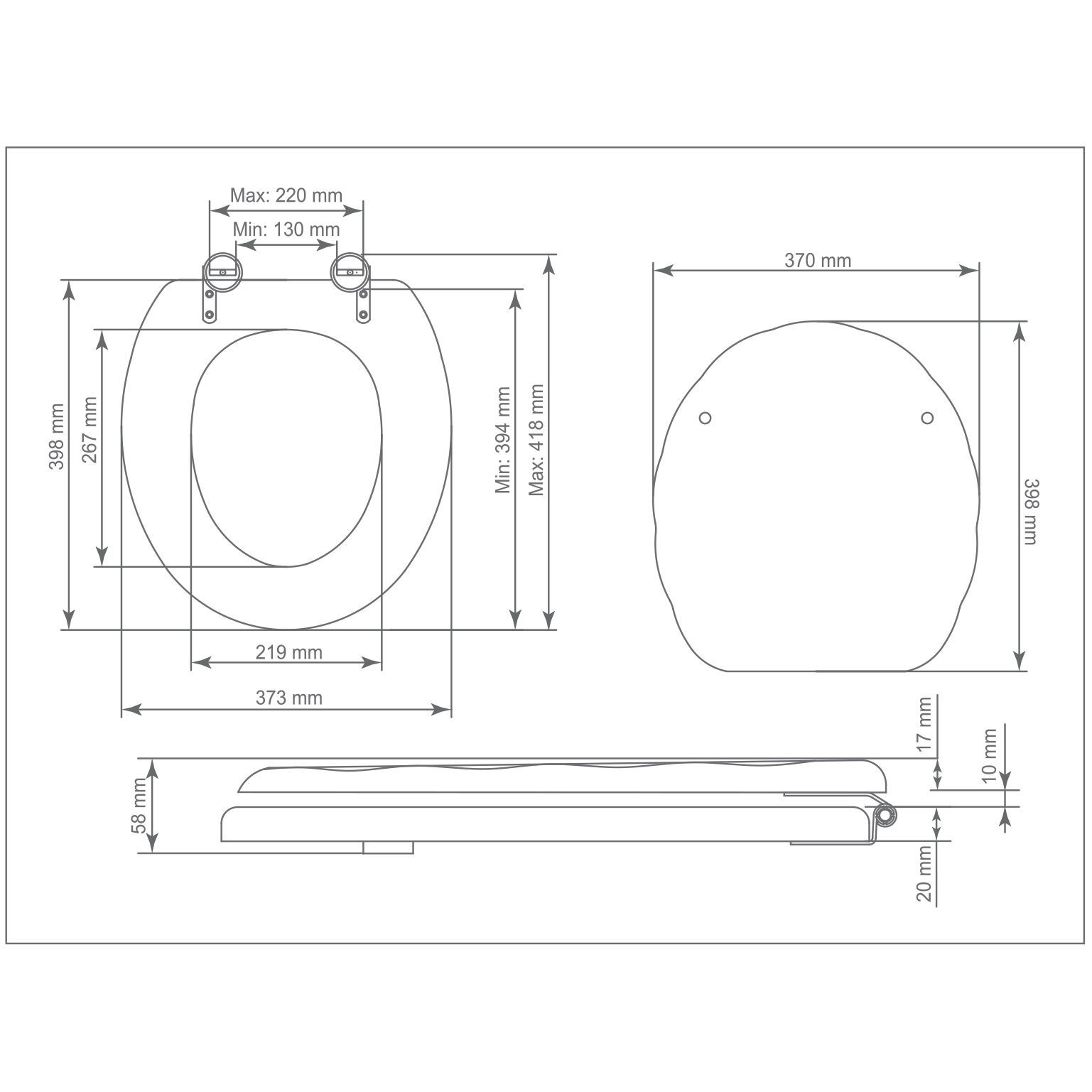GoodHome Mendra Shell White Standard close Toilet seat