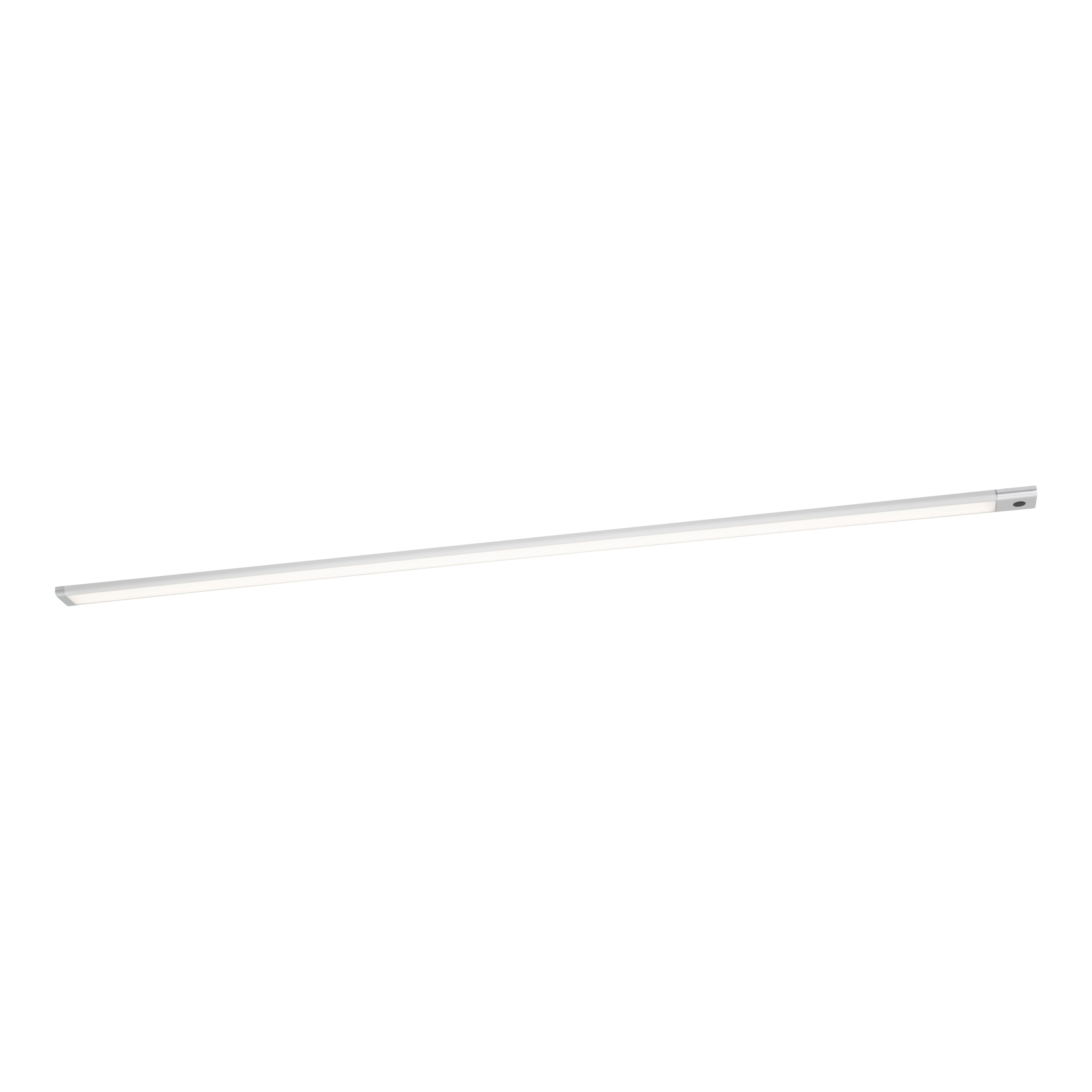 GoodHome Menezes White Silver effect Mains-powered LED Neutral white Under cabinet light IP20 (L)1185mm (W)42mm