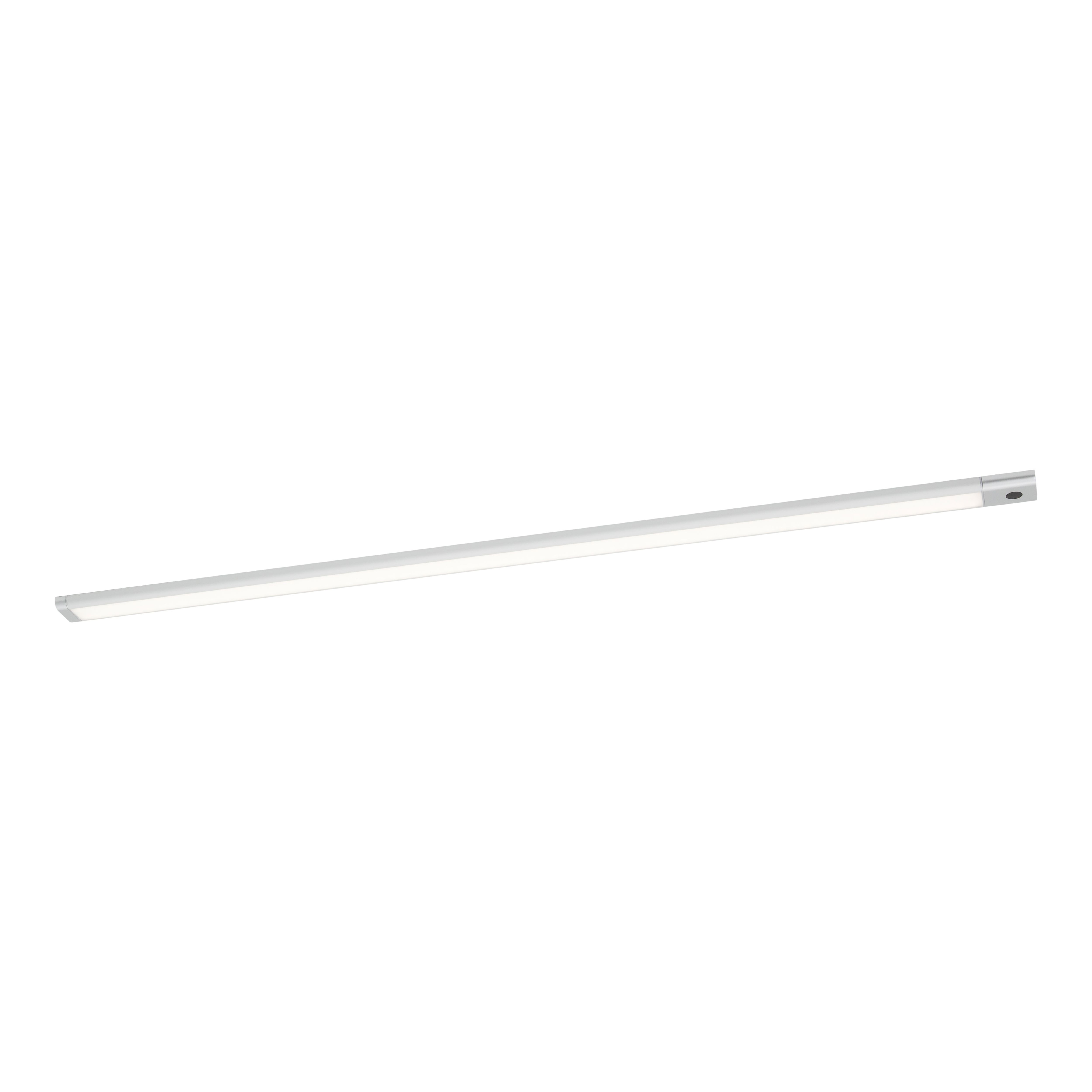 GoodHome Menezes White Silver effect Mains-powered LED Neutral white Under cabinet light IP20 (L)885mm (W)42mm