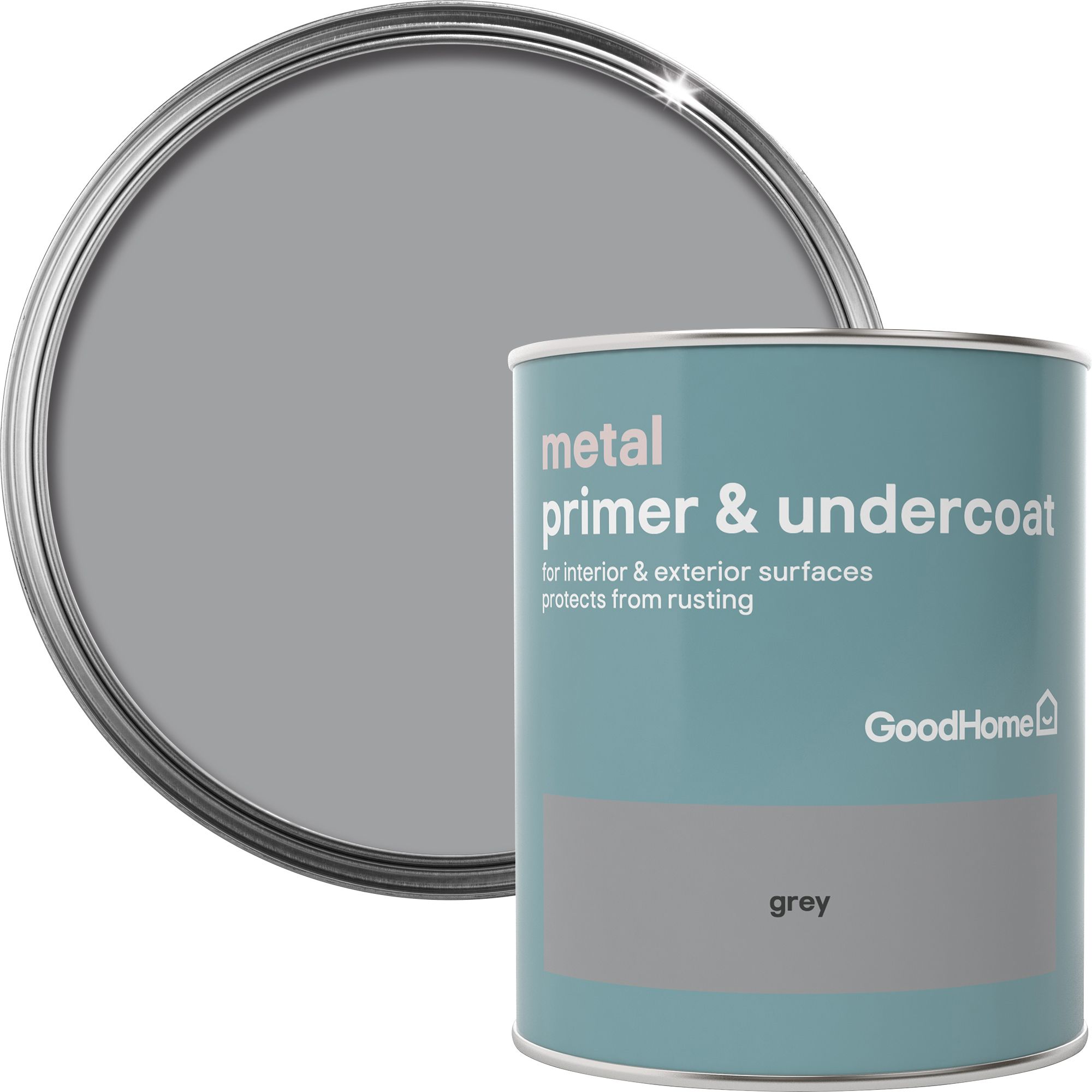 GoodHome Metal Grey Multi-surface Metal Primer & undercoat, 750ml