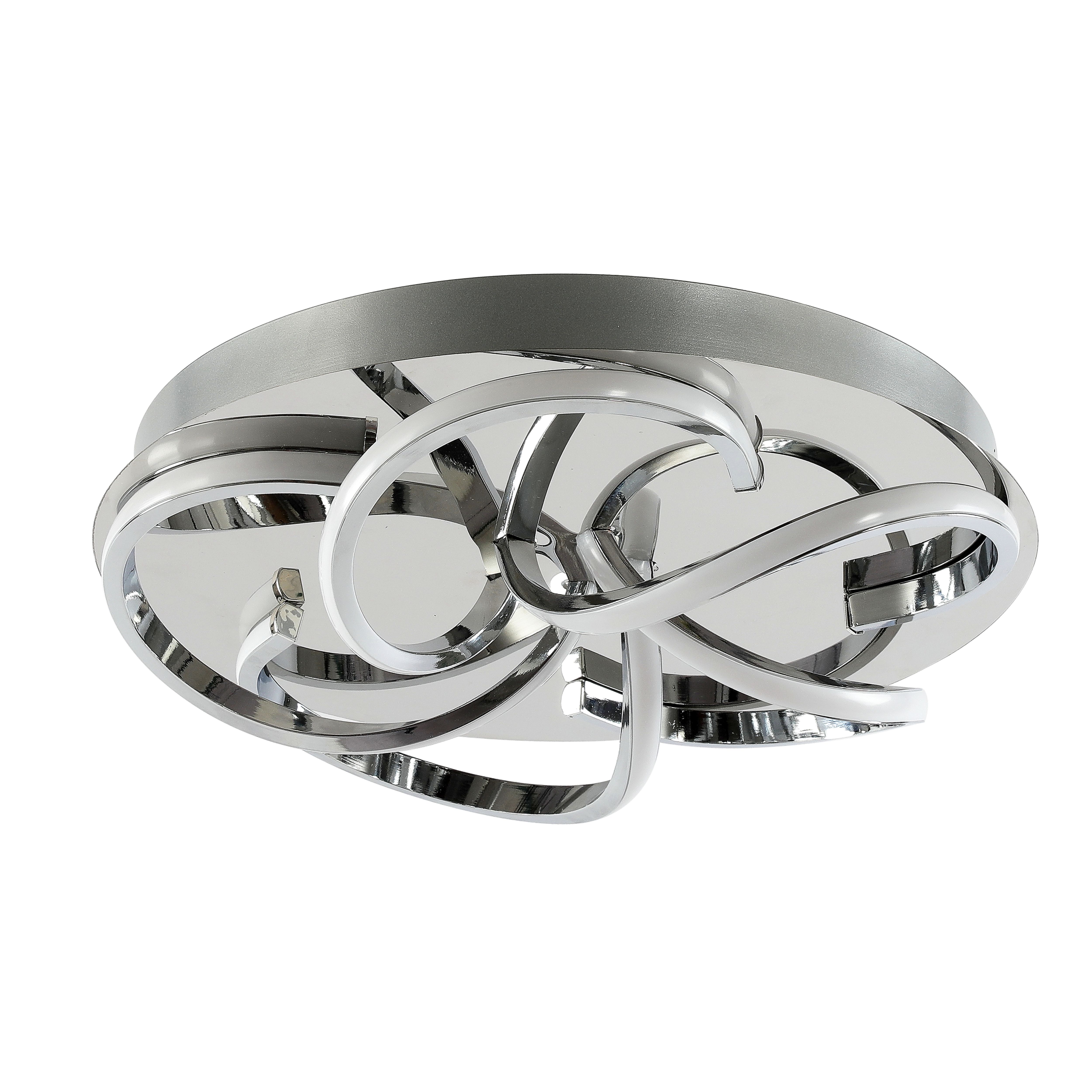 GoodHome Metal & plastic Chrome LED Ceiling light