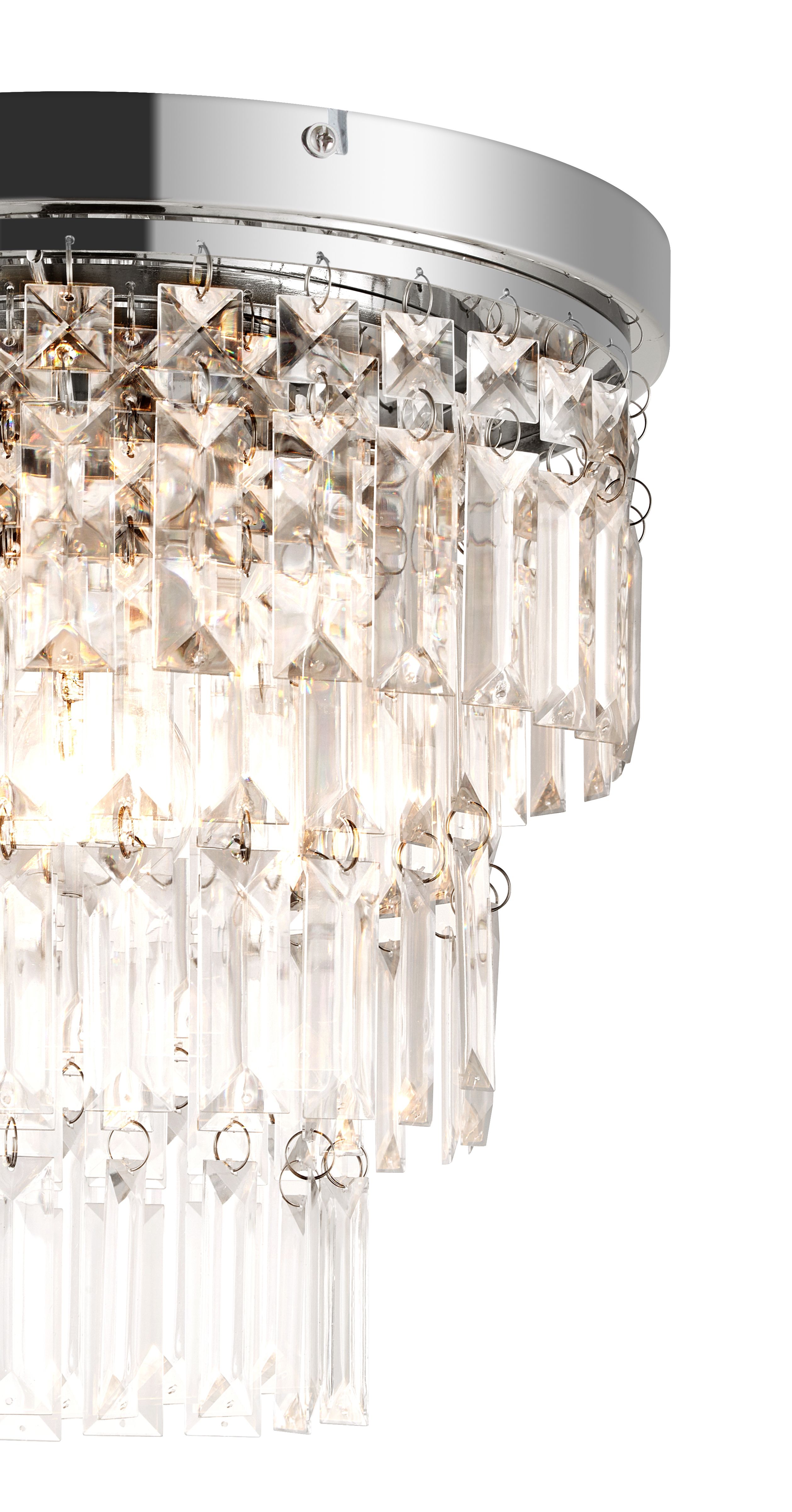 GoodHome Metal & plastic LED Chandelier Ceiling light