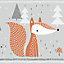 GoodHome Meyeri Multicolour Cartoon foxes Vinyl effect Smooth Border