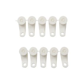GoodHome Milet White Plastic Curtain track accessory (L)1800mm, Pack of 10