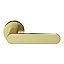 GoodHome Minzh Brushed Brass effect Round Latch Door handle (L)120mm, Pair of 2