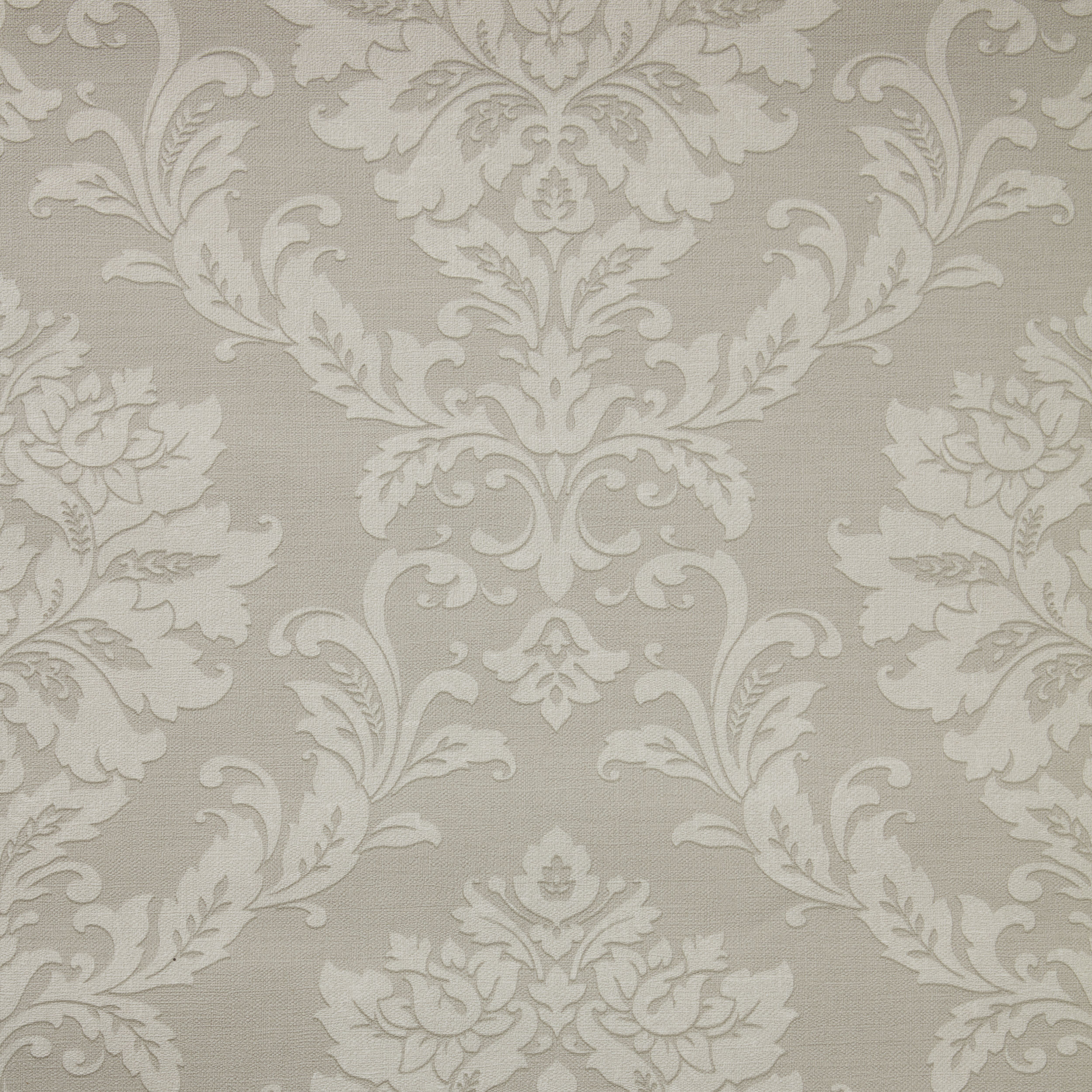 GoodHome Mire Beige Woven effect Damask Textured Wallpaper Sample