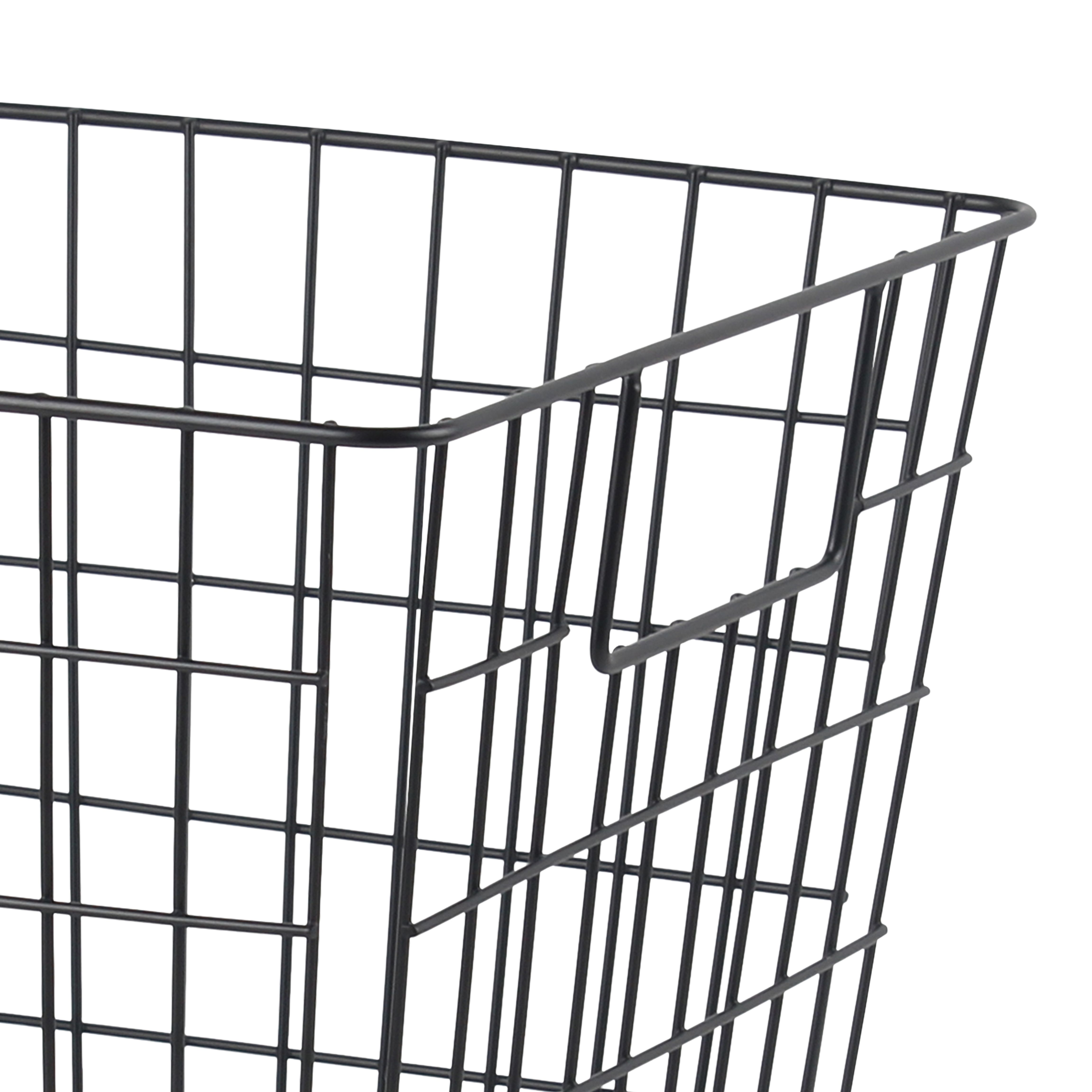 GoodHome Mixxit Black Iron Storage basket (H)31cm (W)31cm (D)31cm