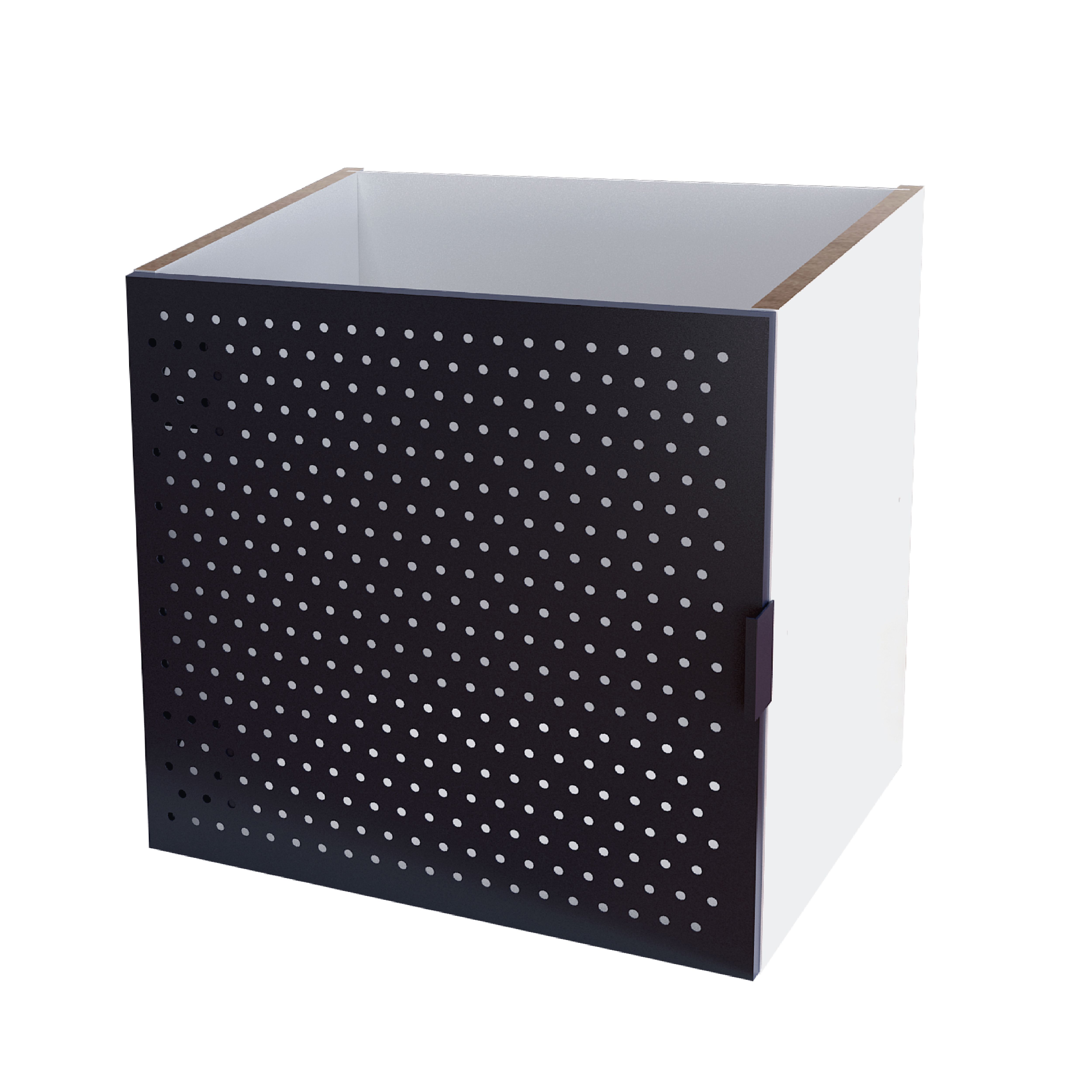GoodHome Mixxit Black Metal Modular Cabinet door (H)326mm (W)326mm