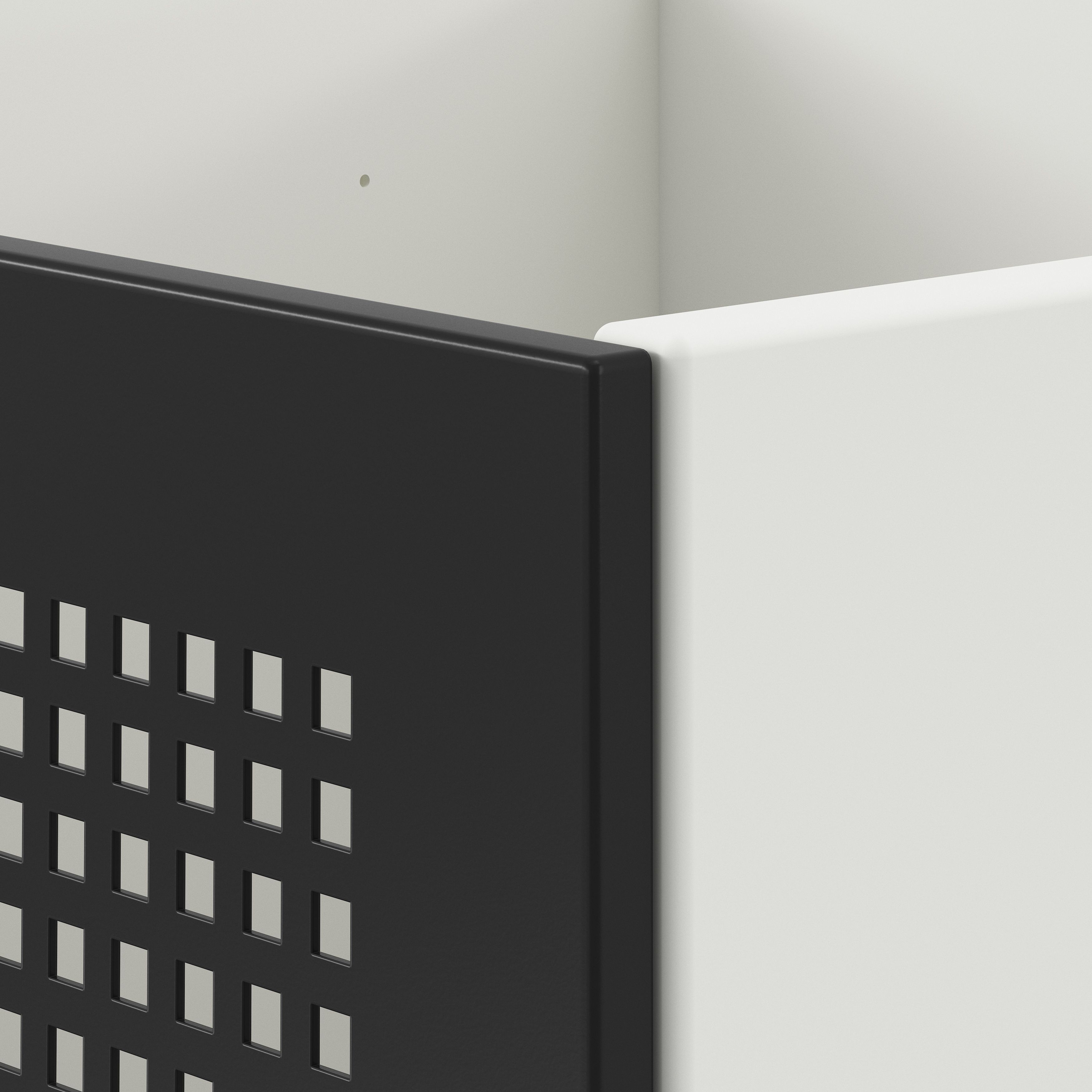 GoodHome Mixxit Black Metal Modular Cabinet door (H)326mm (W)326mm