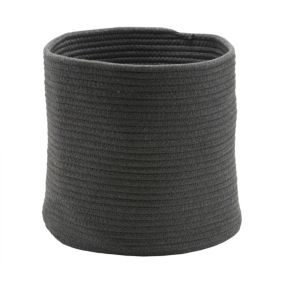 GoodHome Mixxit Dark grey Cotton Storage basket (H)30cm (W)30cm (D)30cm