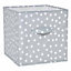 GoodHome Mixxit Dots Light grey Storage basket (H)31cm (W)31cm (D)31cm