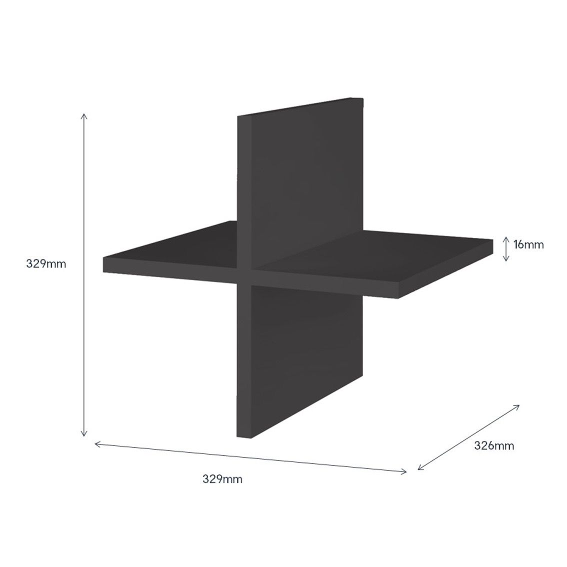 GoodHome Mixxit Grey Divider (D)326mm (W)329mm