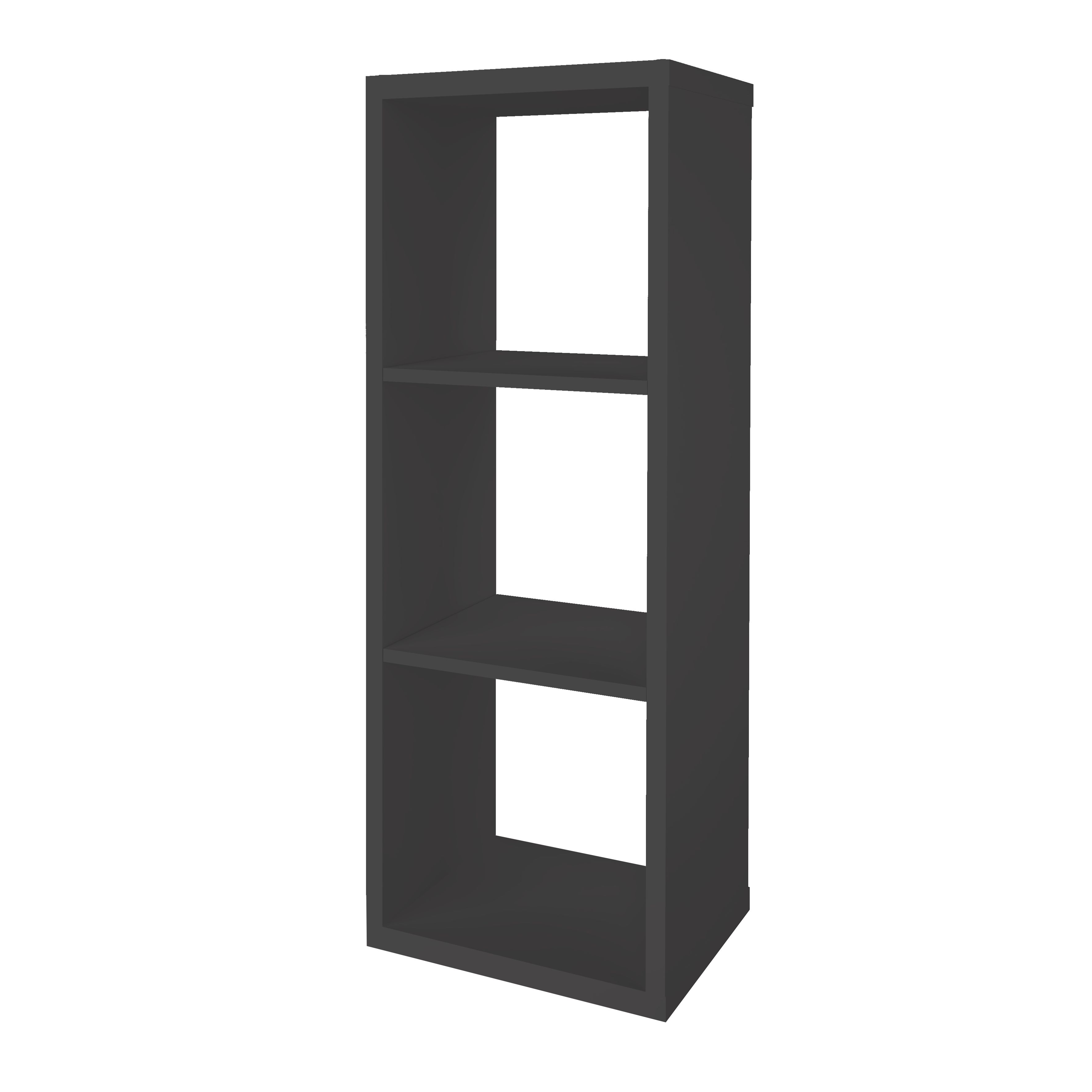 GoodHome Mixxit Grey Freestanding 3 shelf Rectangular Shelving